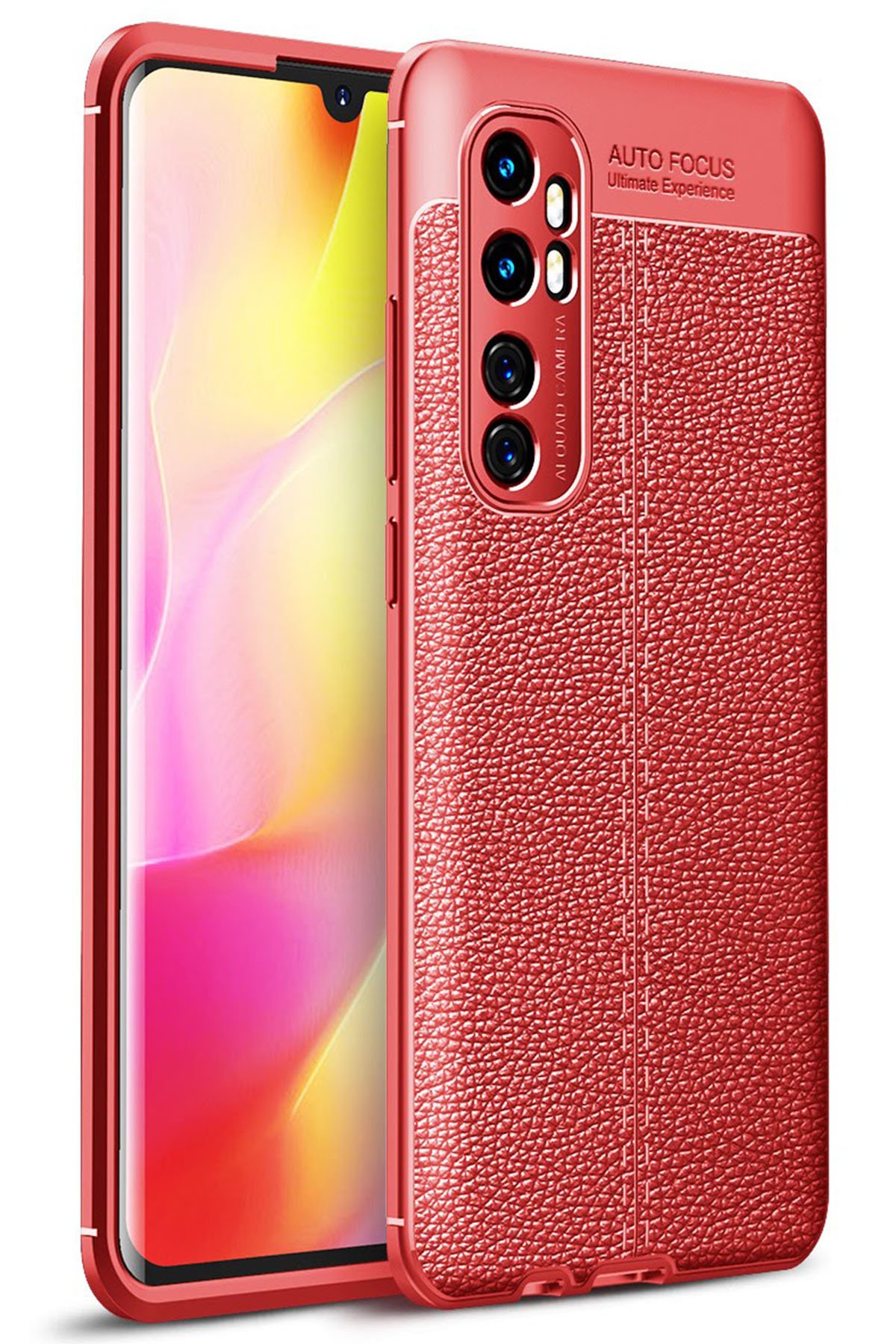 Newface Xiaomi Mi Note 10 Lite Kılıf Miami Şeffaf Silikon - Fuşya