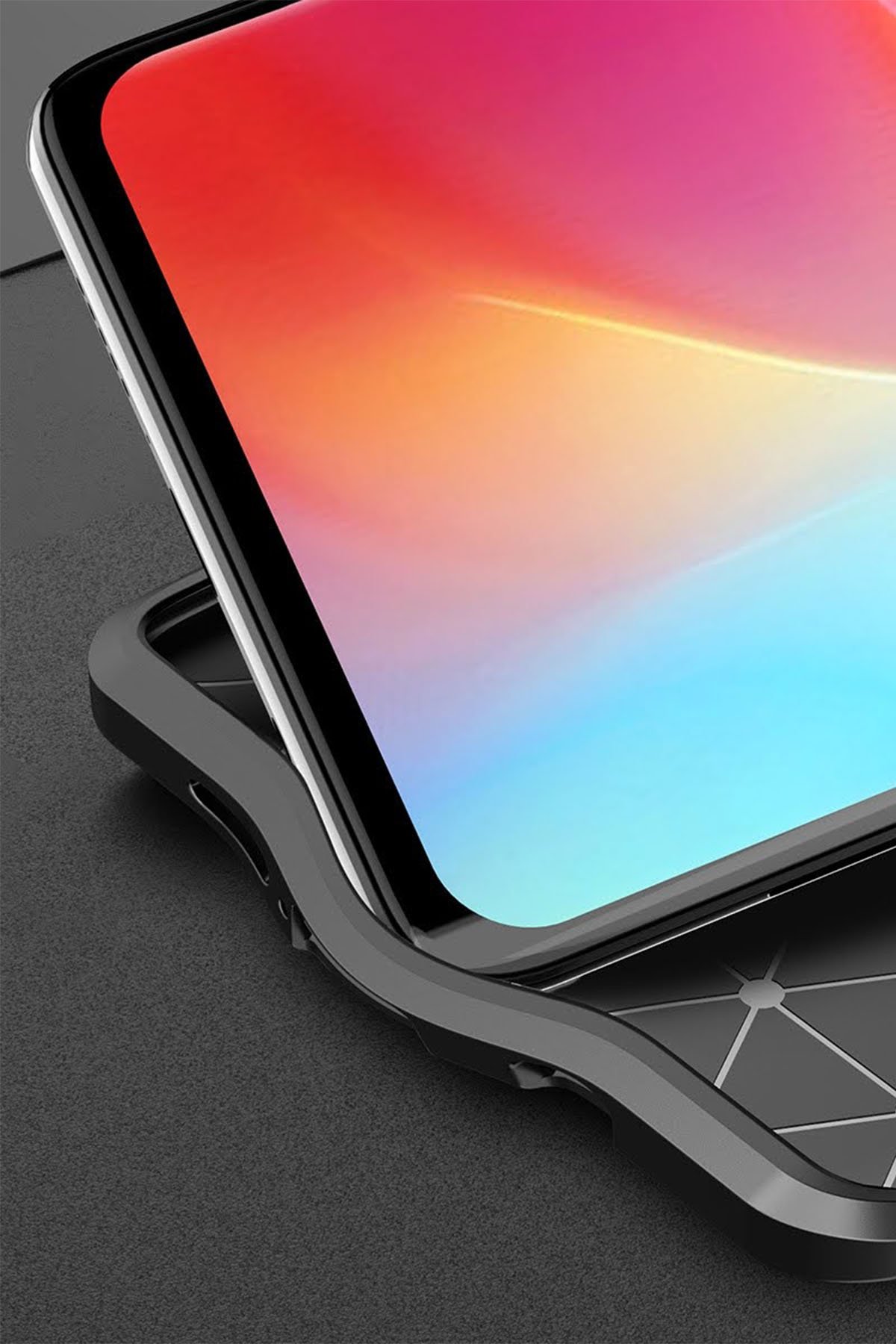 Newface Xiaomi Mi Note 10 Lite Kılıf Viktor Yüzüklü Silikon - Koyu Yeşil