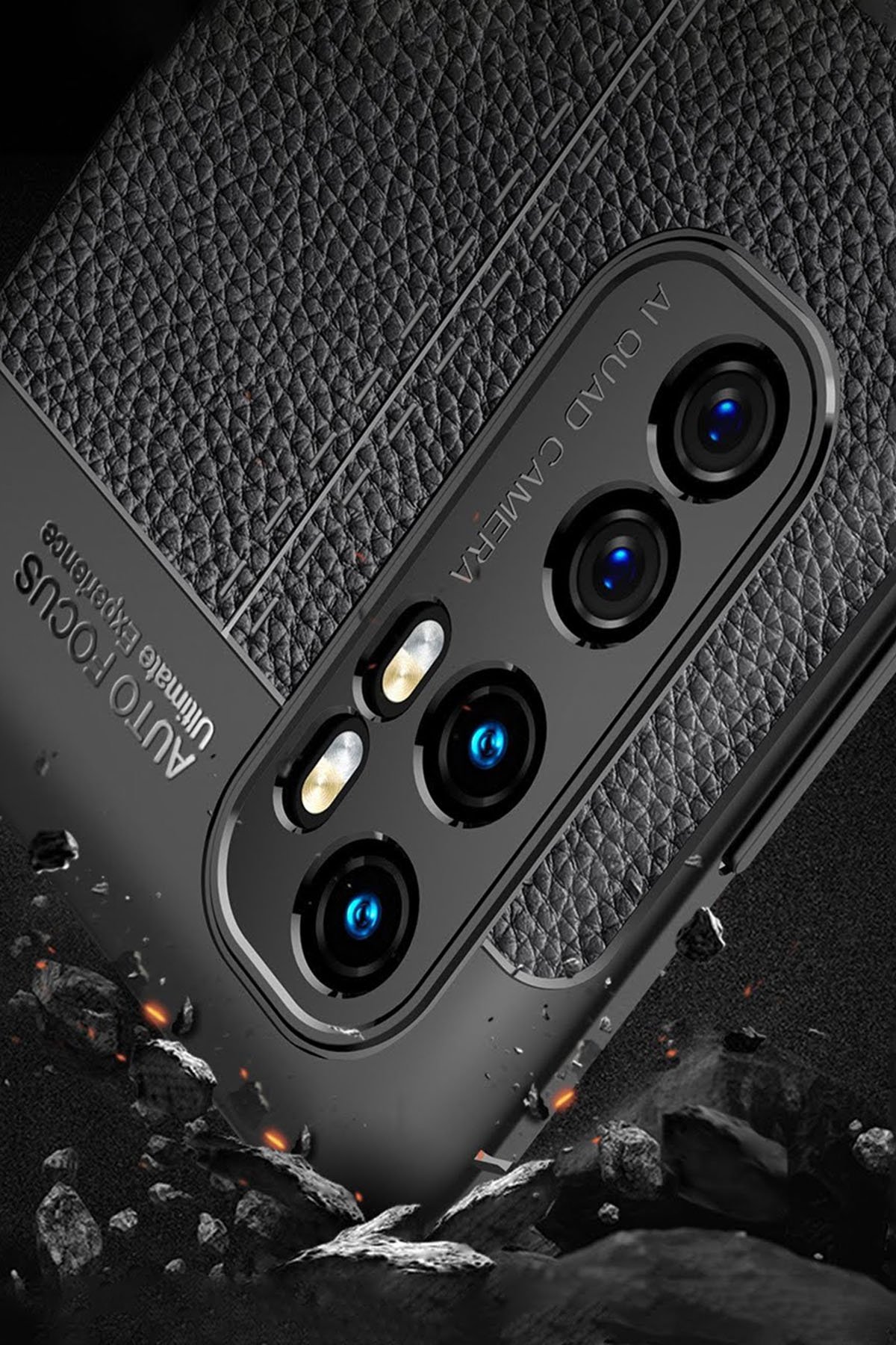 Newface Xiaomi Mi Note 10 Lite Kılıf Viktor Yüzüklü Silikon - Koyu Yeşil