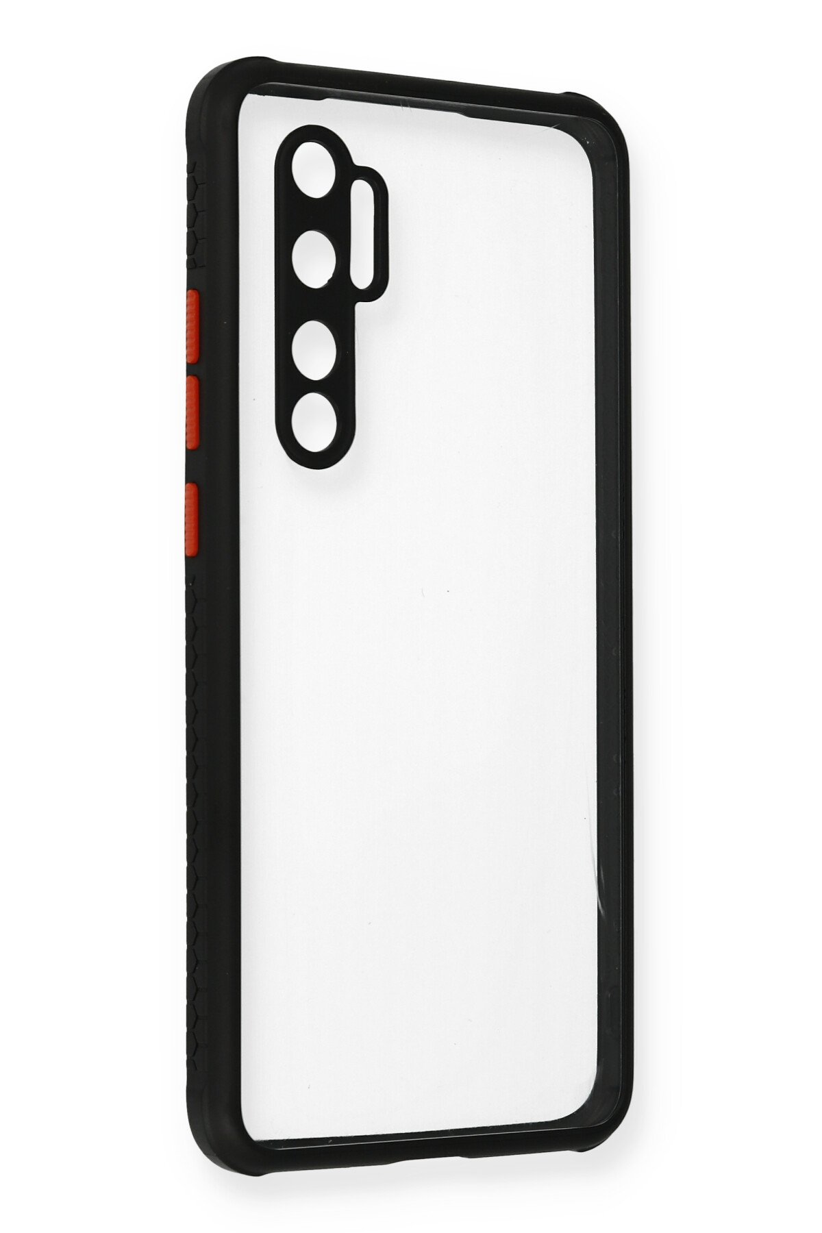 Newface Xiaomi Mi Note 10 Lite Kılıf Miami Şeffaf Silikon - Kırmızı