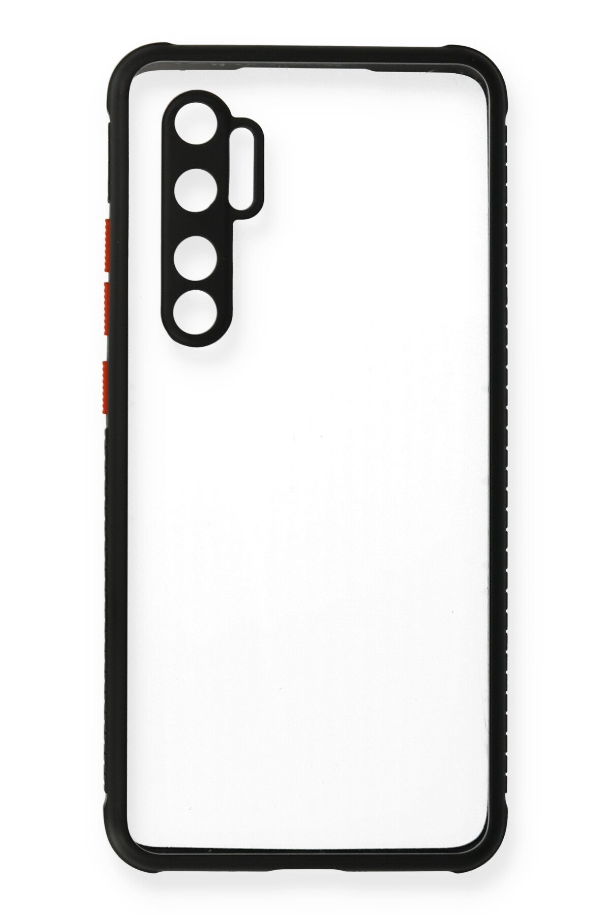 Newface Xiaomi Mi Note 10 Lite Kılıf Miami Şeffaf Silikon - Kırmızı