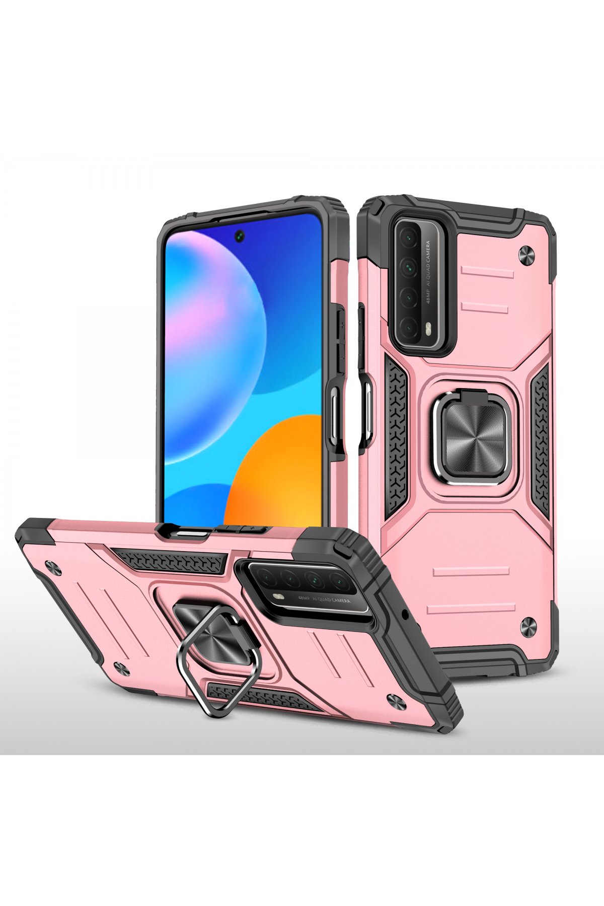 Newface Huawei P Smart 2021 Kılıf Platin Silikon - Pembe