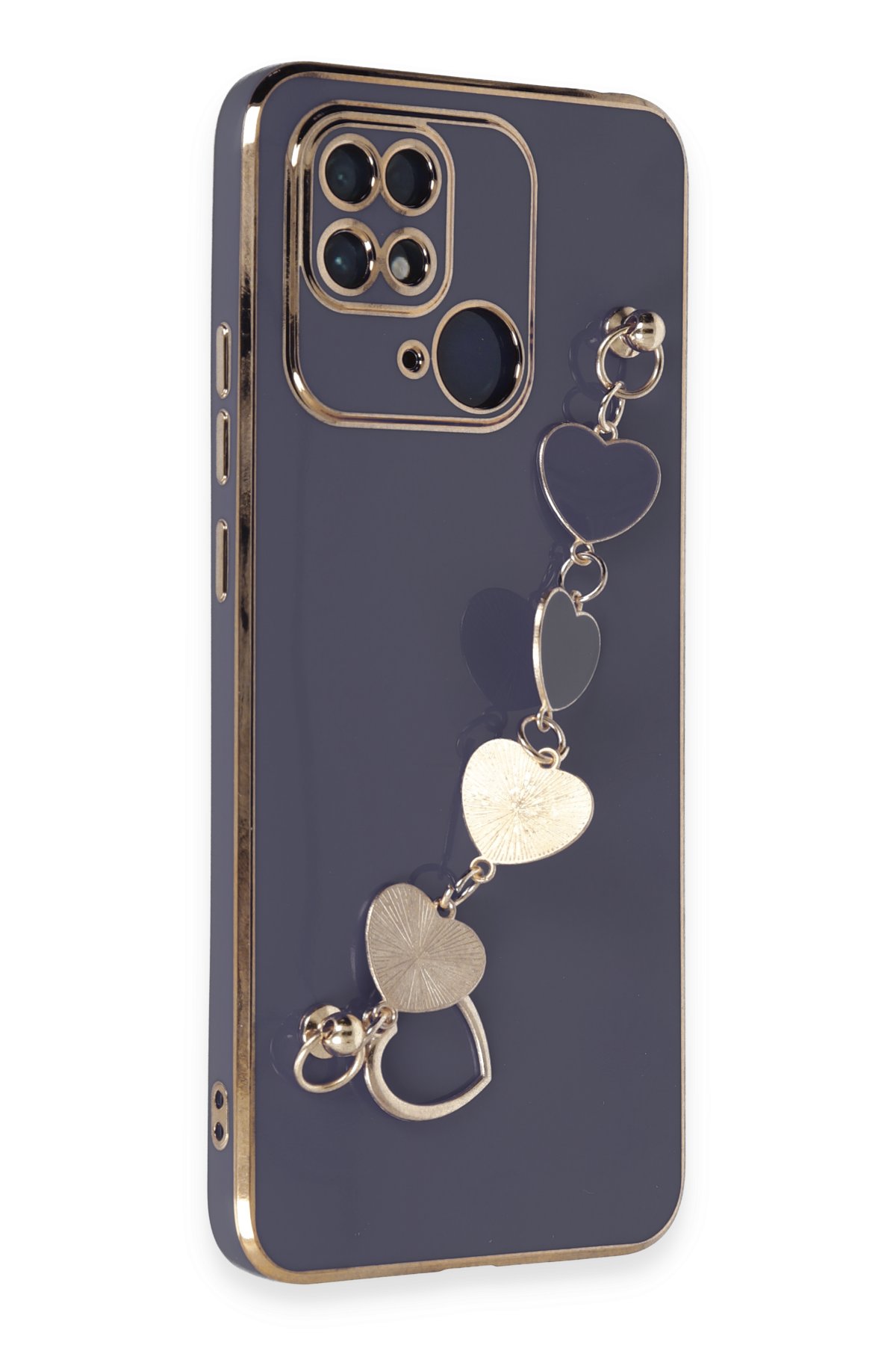 Newface Xiaomi Poco C40 Kılıf Razer Lensli Silikon - Gold