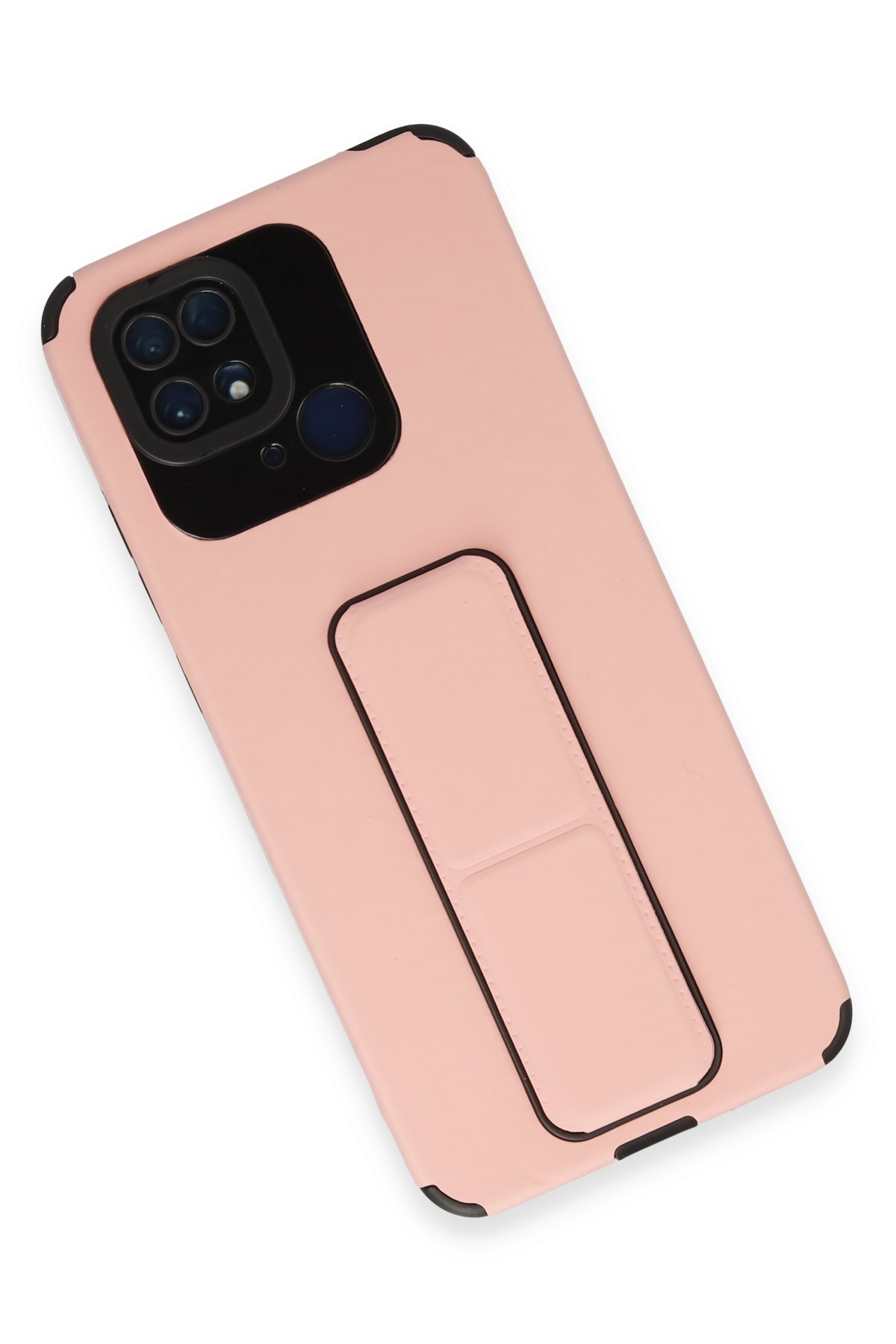 Newface Xiaomi Poco C40 Kılıf Zuma Kartvizitli Yüzüklü Silikon - Siyah