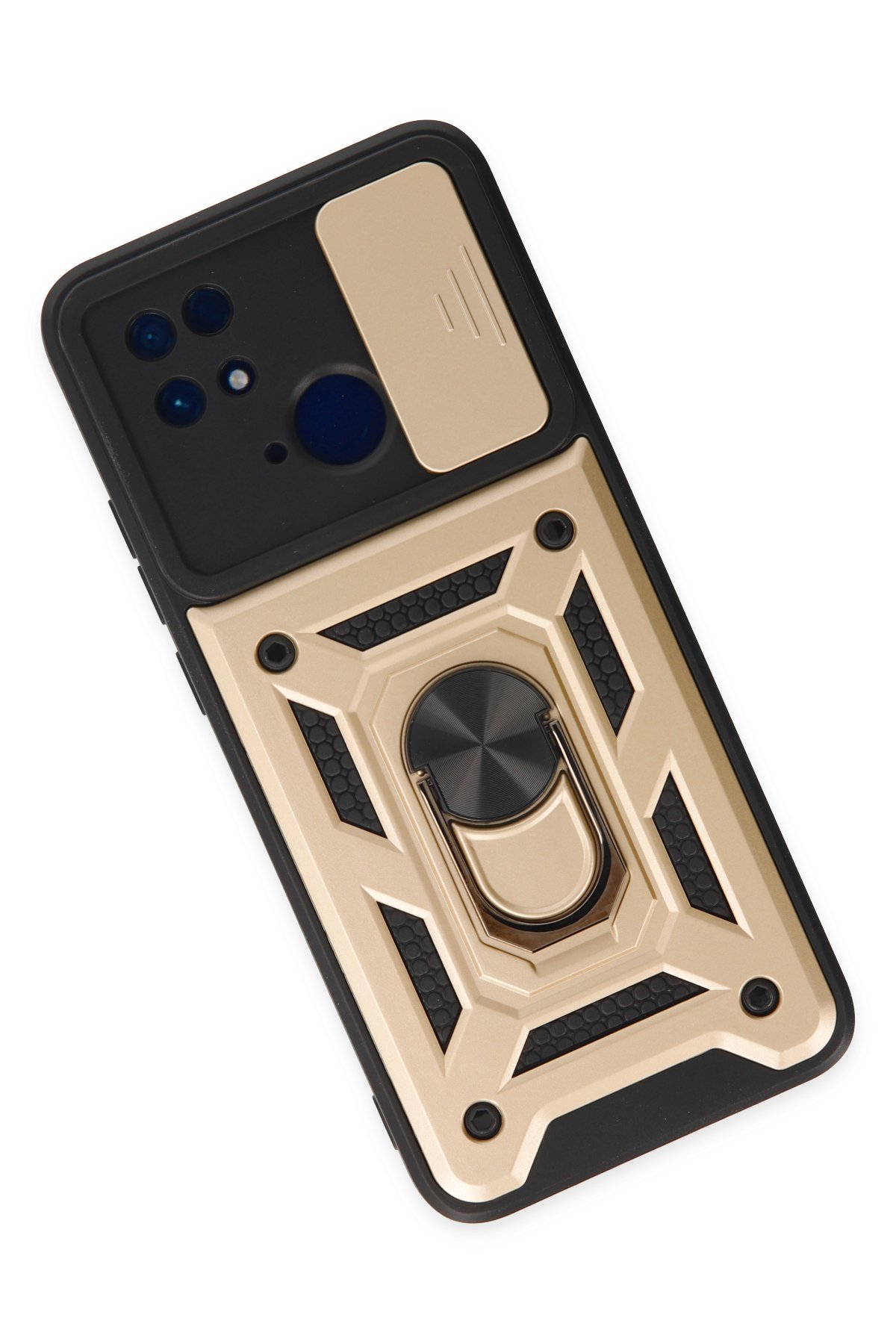 Newface Xiaomi Poco C40 Kılıf Mega Standlı Silikon - Lila