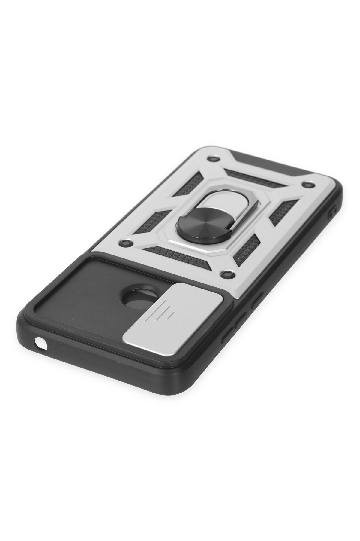 Newface Xiaomi Poco C40 Kılıf Sofya Yüzüklü Silikon Kapak - Yeşil