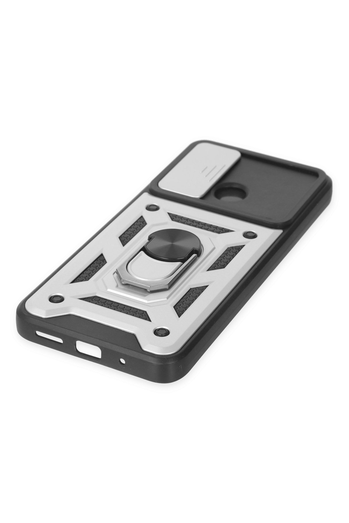 Newface Xiaomi Poco C40 Kılıf Sofya Yüzüklü Silikon Kapak - Yeşil