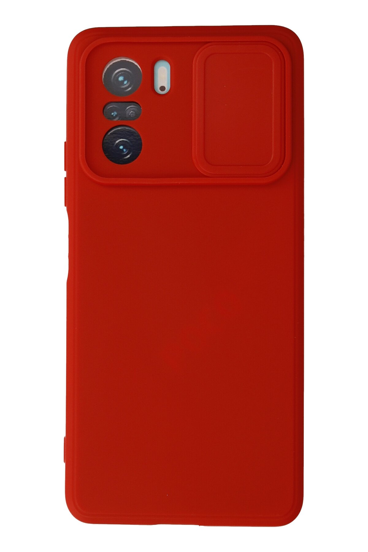 Newface Xiaomi Poco F3 Kılıf Zegna Yüzüklü Silikon Kapak - Kırmızı