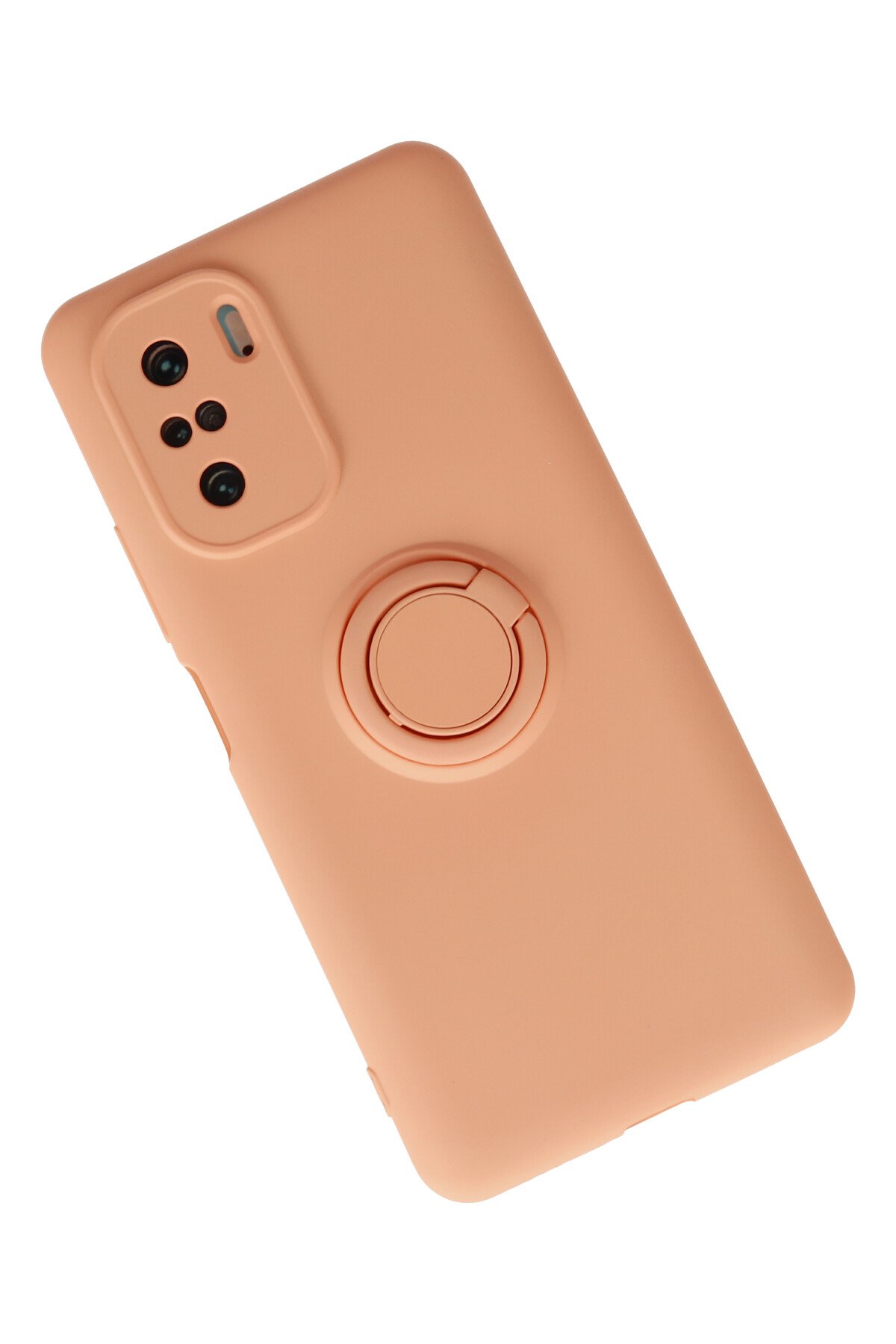 Newface Xiaomi Poco F3 Kılıf Sofya Yüzüklü Silikon Kapak - Siyah