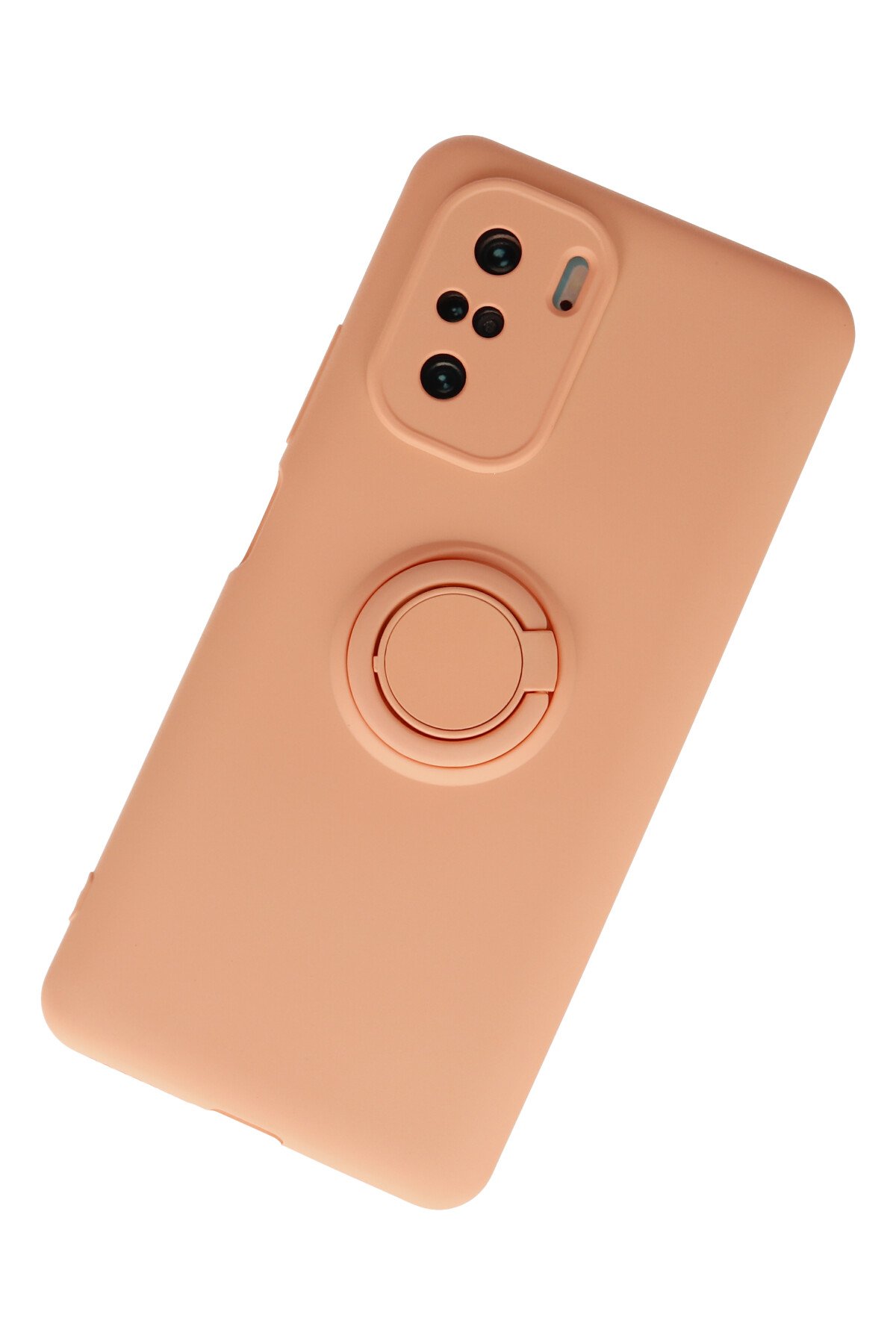 Newface Xiaomi Poco F3 Kılıf Sofya Yüzüklü Silikon Kapak - Siyah