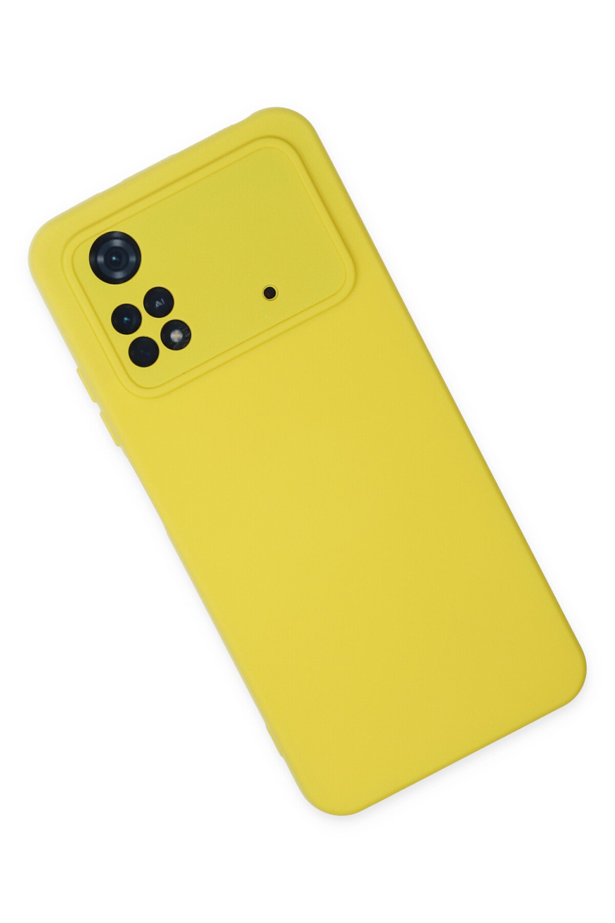 Newface Xiaomi Poco M4 Pro 4G Kılıf Pars Lens Yüzüklü Silikon - Siyah