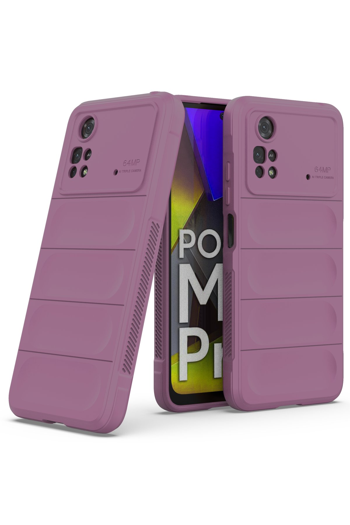 Newface Xiaomi Poco M4 Pro 4G Kılıf Nano içi Kadife Silikon - Lila