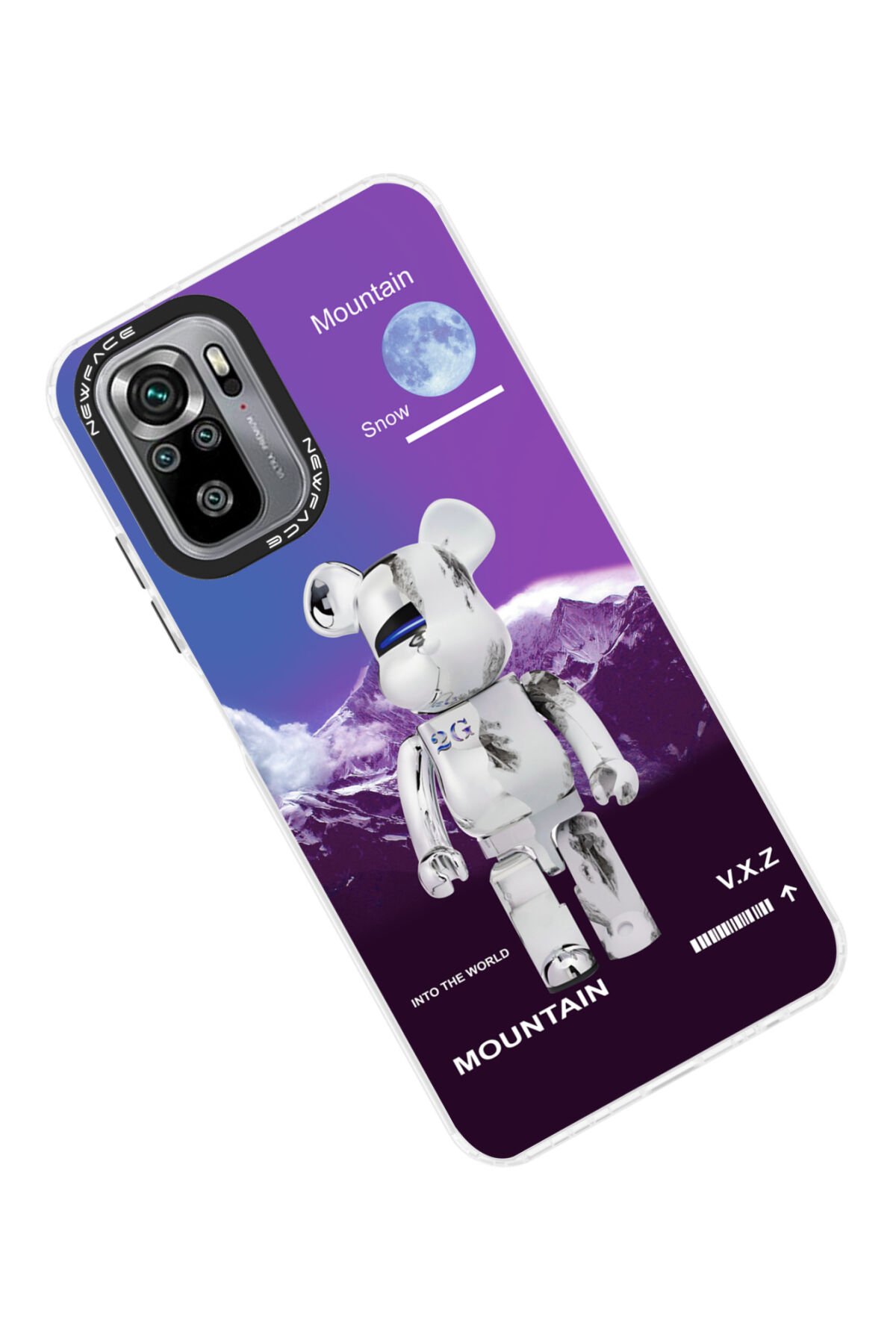 Newface Xiaomi Poco M5s Kılıf Platin Silikon - Mavi