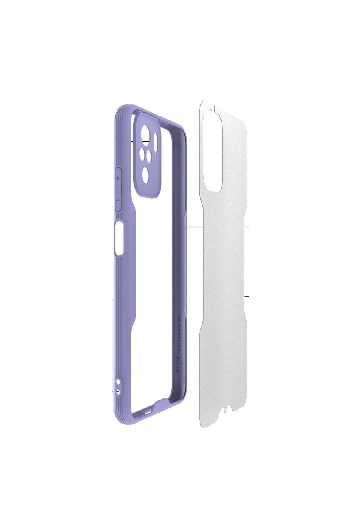 Newface Xiaomi Poco M5s Kılıf Volet Silikon - Mor