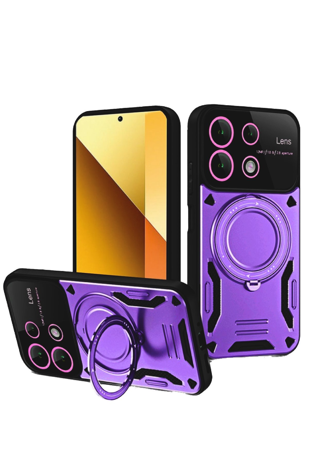 Newface Xiaomi Poco M6 Pro 4G Kılıf Flip Cover - Kırmızı