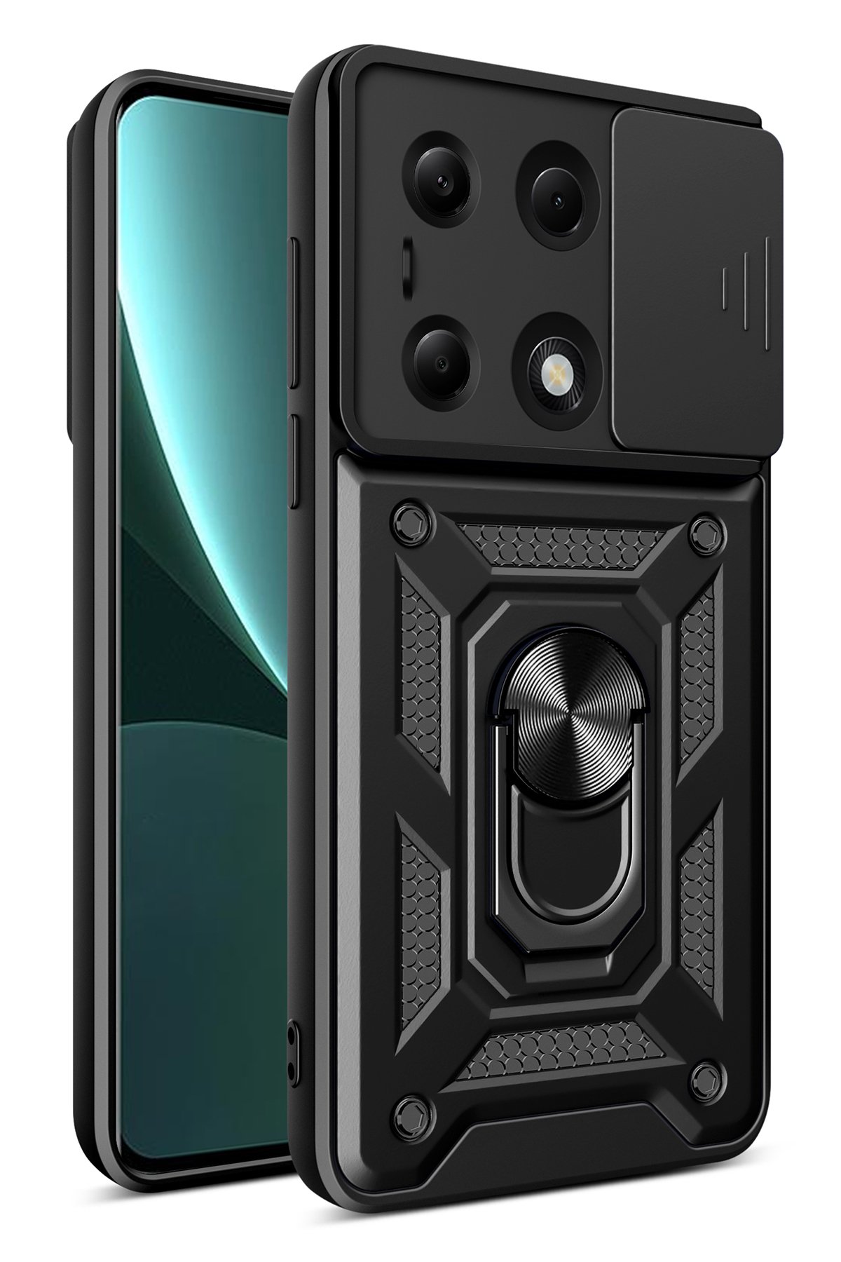 Newface Xiaomi Poco M6 Pro 4G Kılıf Volet Silikon - Beyaz