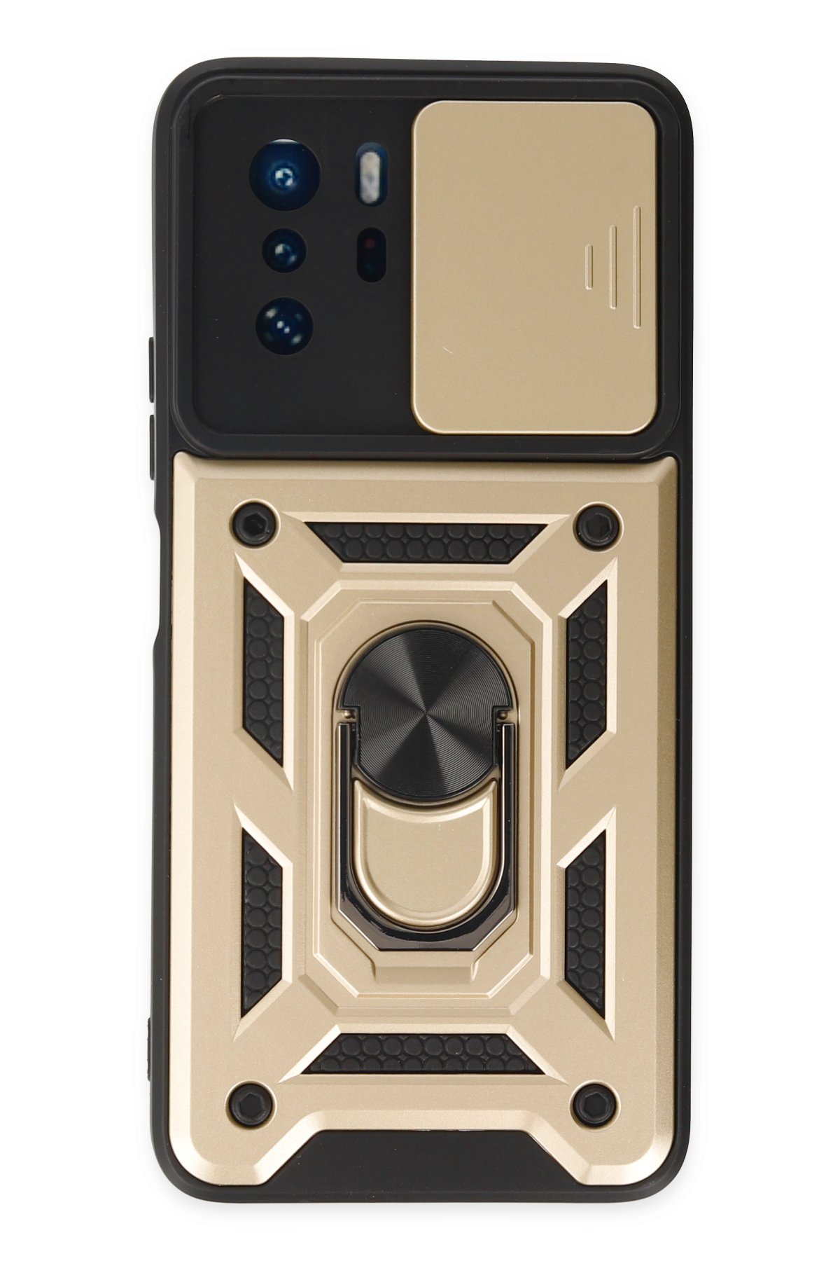 Newface Xiaomi Poco X3 GT Kılıf Pars Lens Yüzüklü Silikon - Siyah