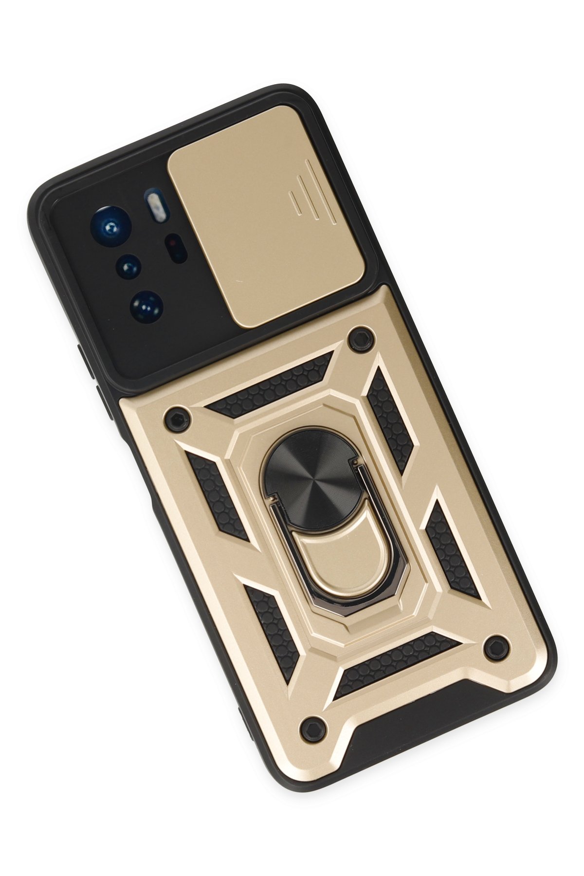 Newface Xiaomi Poco X3 GT Kılıf Pars Lens Yüzüklü Silikon - Siyah