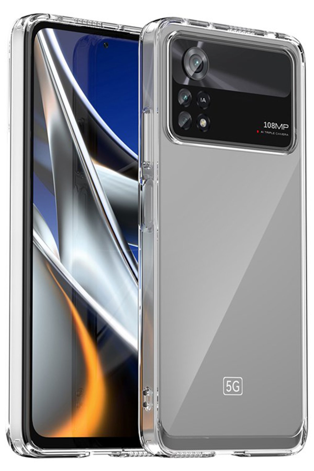 Newface Xiaomi Poco X4 Pro 5G Kılıf Pars Lens Yüzüklü Silikon - Kırmızı