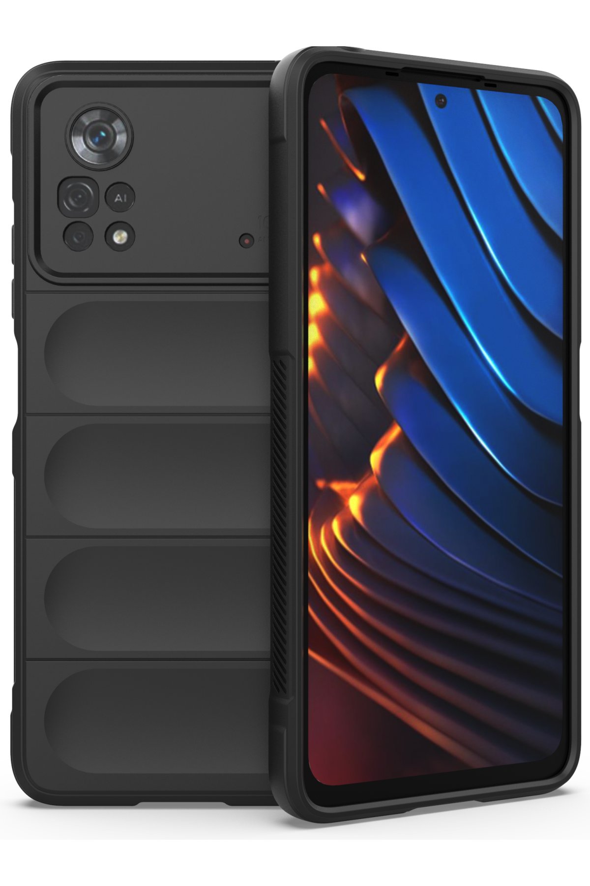 Newface Xiaomi Poco X4 Pro 5G Kılıf Nano içi Kadife Silikon - Siyah