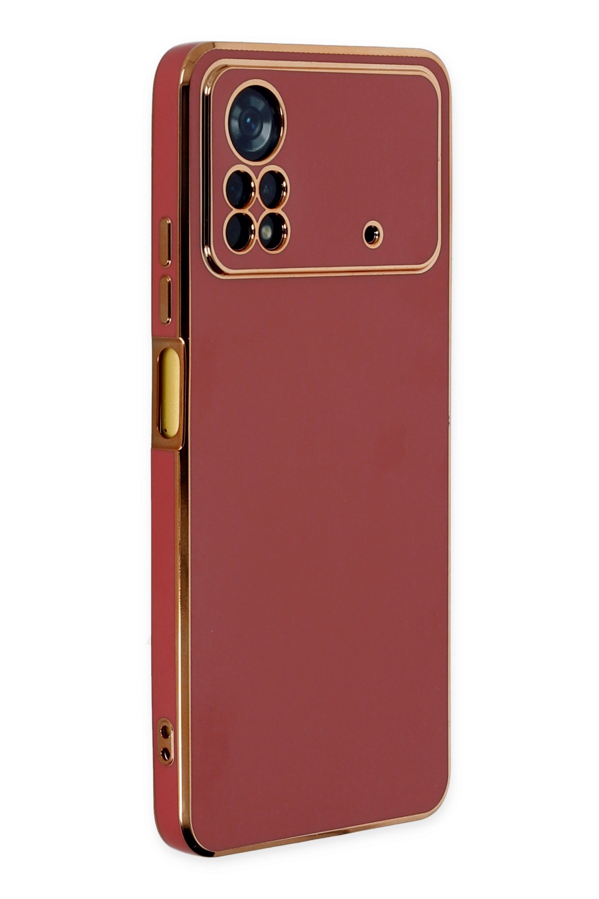 Newface Xiaomi Poco X4 Pro 5G Kılıf Volet Silikon - Kırmızı