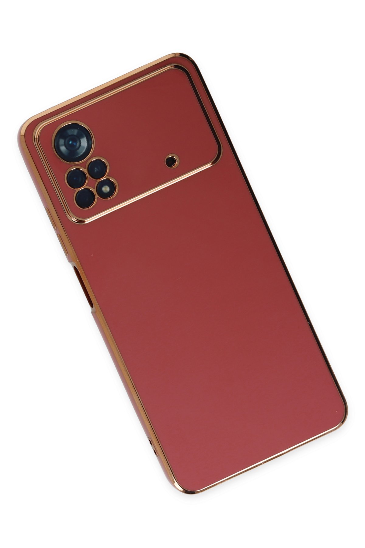 Newface Xiaomi Poco X4 Pro 5G Kılıf Volet Silikon - Kırmızı