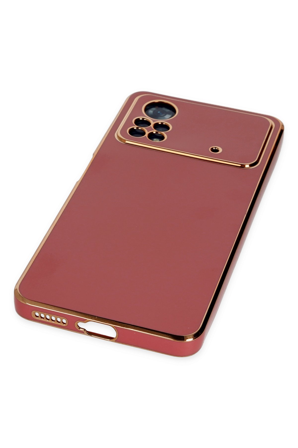 Newface Xiaomi Poco X4 Pro 5G Kılıf Volet Silikon - Kırmızı