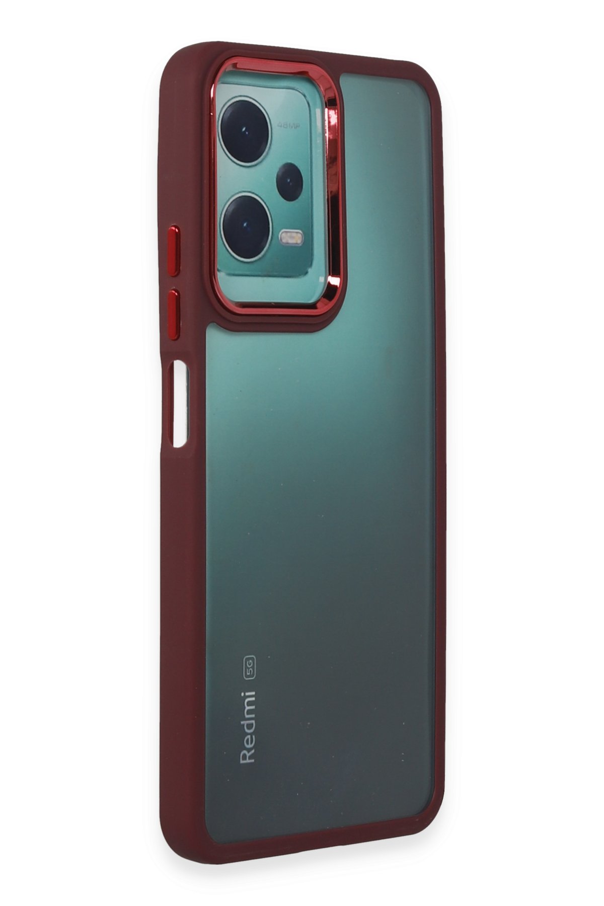 Newface Xiaomi Poco X5 5G Kılıf Montreal Yüzüklü Silikon Kapak - Kırmızı
