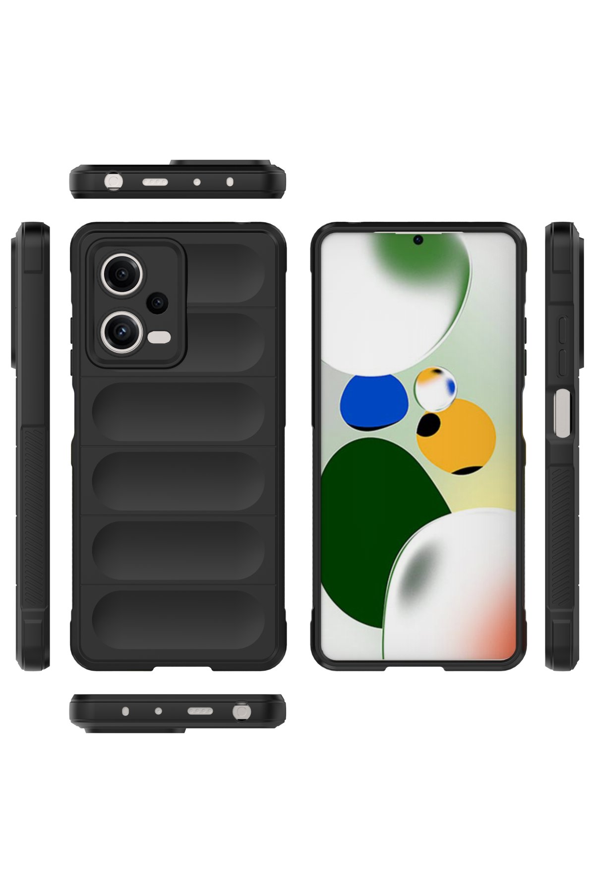 Newface Xiaomi Poco X5 5G Kılıf Mega Standlı Silikon - Pudra