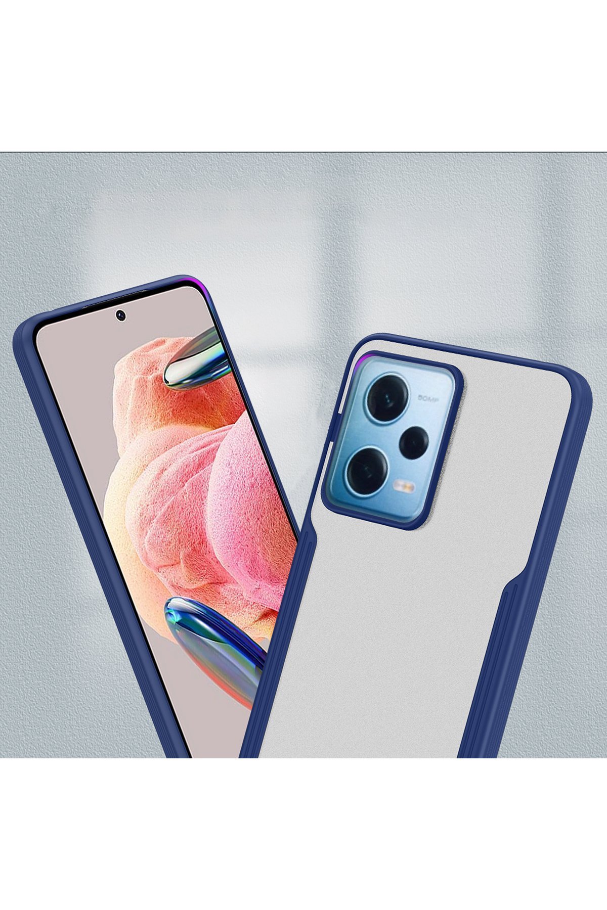 Newface Xiaomi Poco X5 5G Kılıf Montreal Yüzüklü Silikon Kapak - Kırmızı