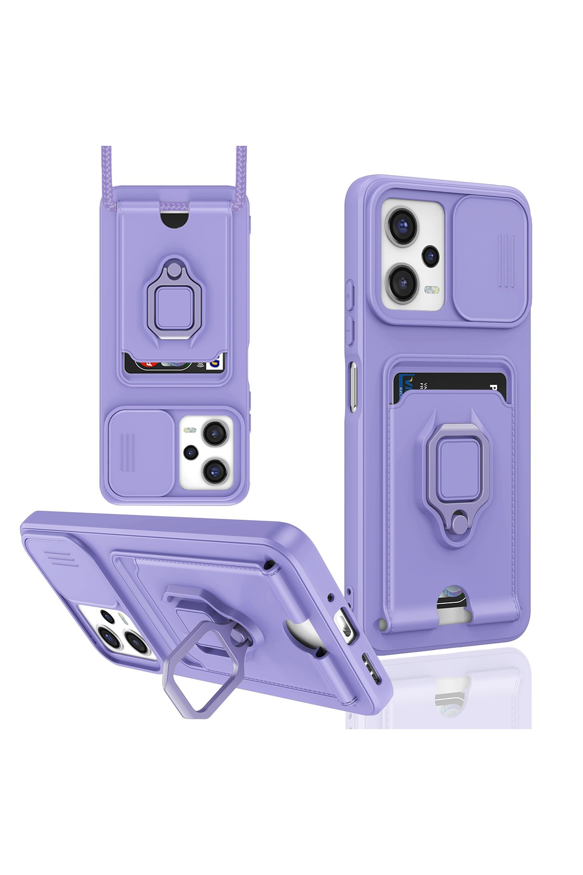 Newface Xiaomi Poco X5 5G Kılıf Mega Standlı Silikon - Yeşil