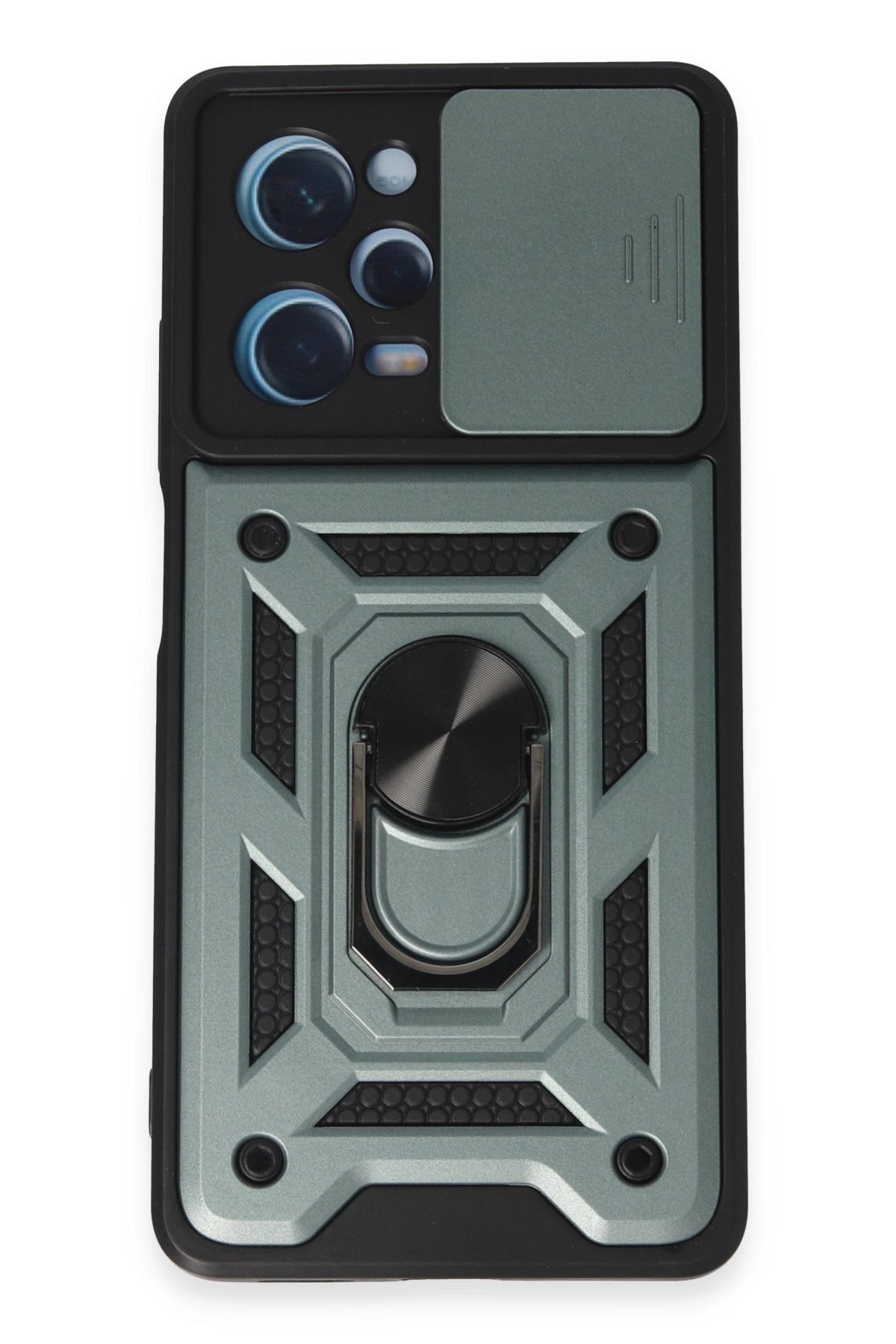 Newface Xiaomi Poco X5 Pro 5G Kılıf Zuma Kartvizitli Yüzüklü Silikon - Siyah