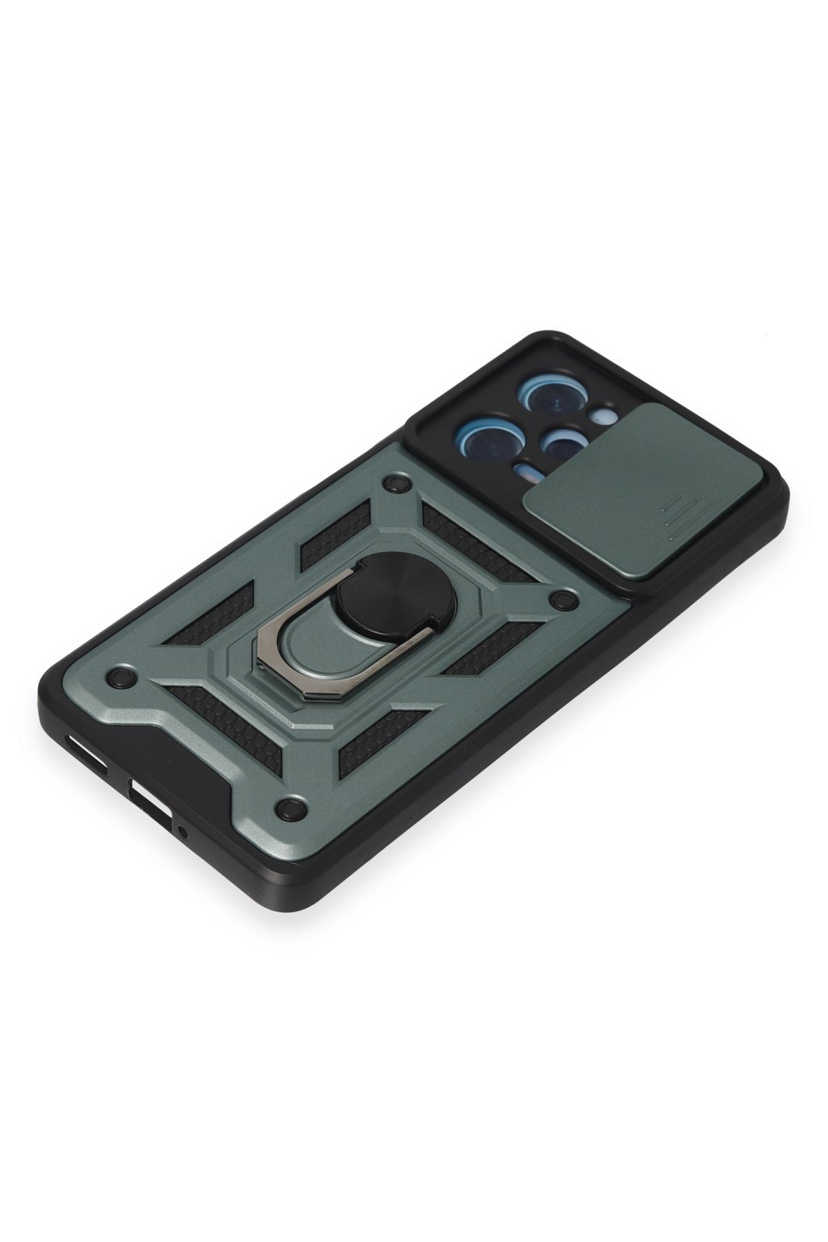 Newface Xiaomi Poco X5 Pro 5G Kılıf Zuma Kartvizitli Yüzüklü Silikon - Siyah