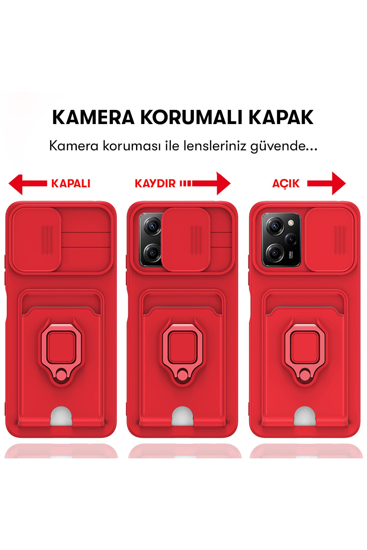 Newface Xiaomi Poco X5 Pro 5G Kılıf Optimum Silikon - Kırmızı