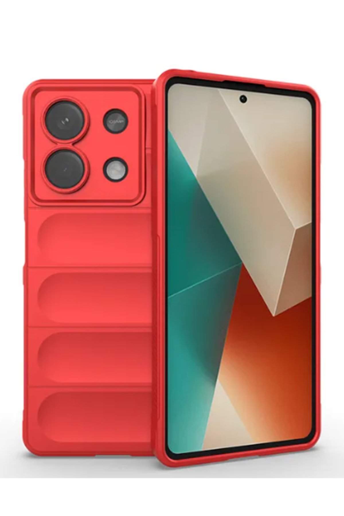 Newface Xiaomi Poco X6 Kılıf Volet Silikon - Kırmızı