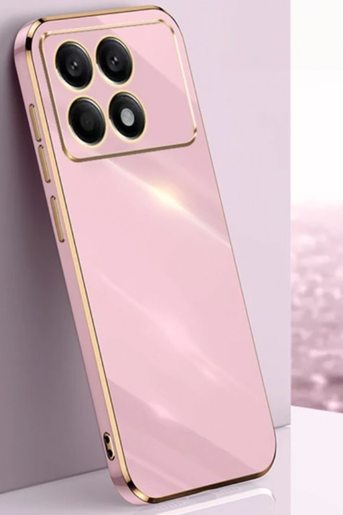 Newface Xiaomi Poco X6 Pro Kılıf Nano içi Kadife Silikon - Pudra