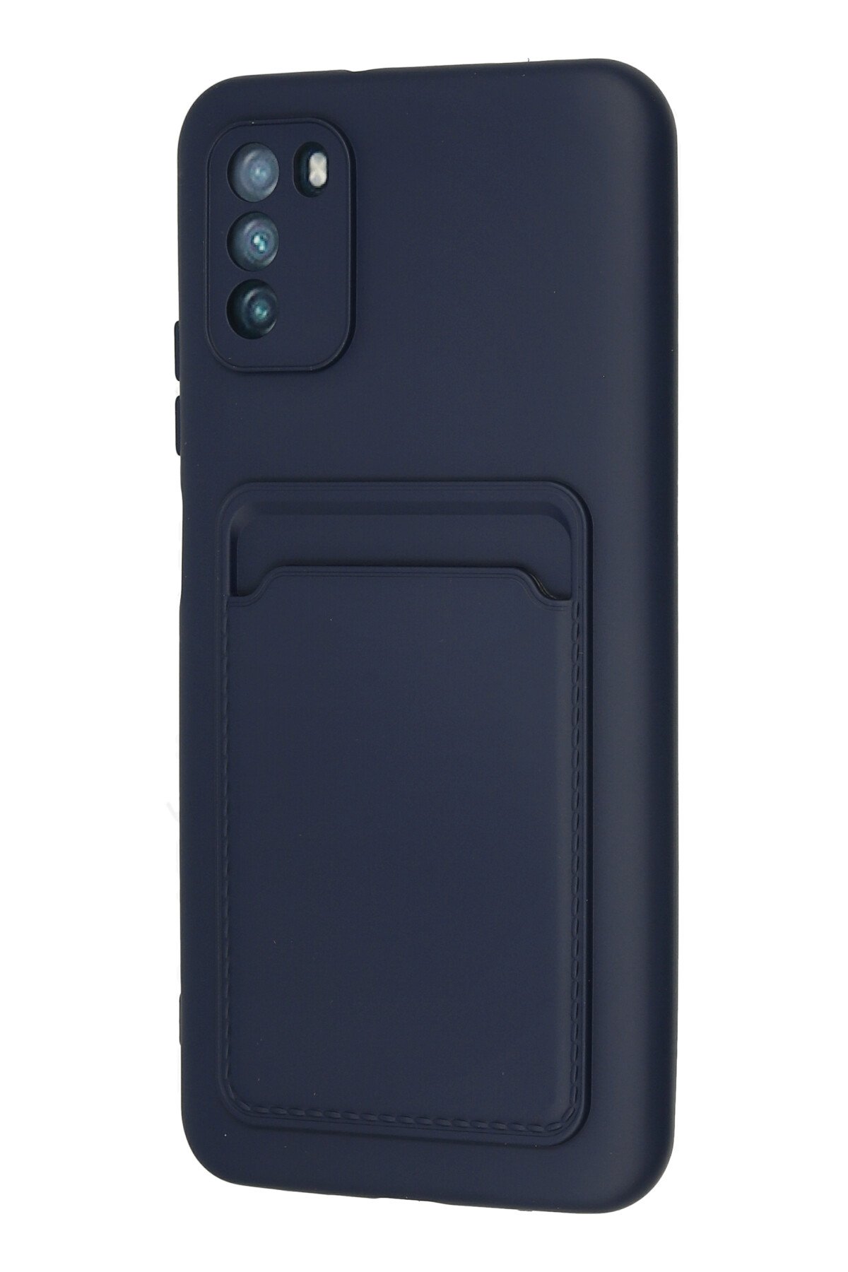 Newface Xiaomi Pocophone M3 Kılıf Focus Karbon Silikon - Kahverengi