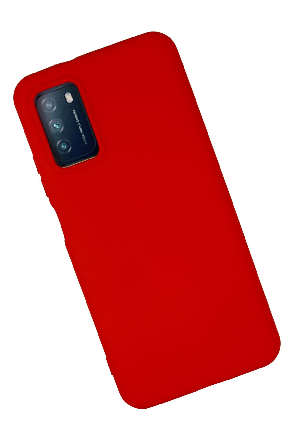 Newface Xiaomi Pocophone M3 Kılıf Focus Derili Silikon - Kırmızı