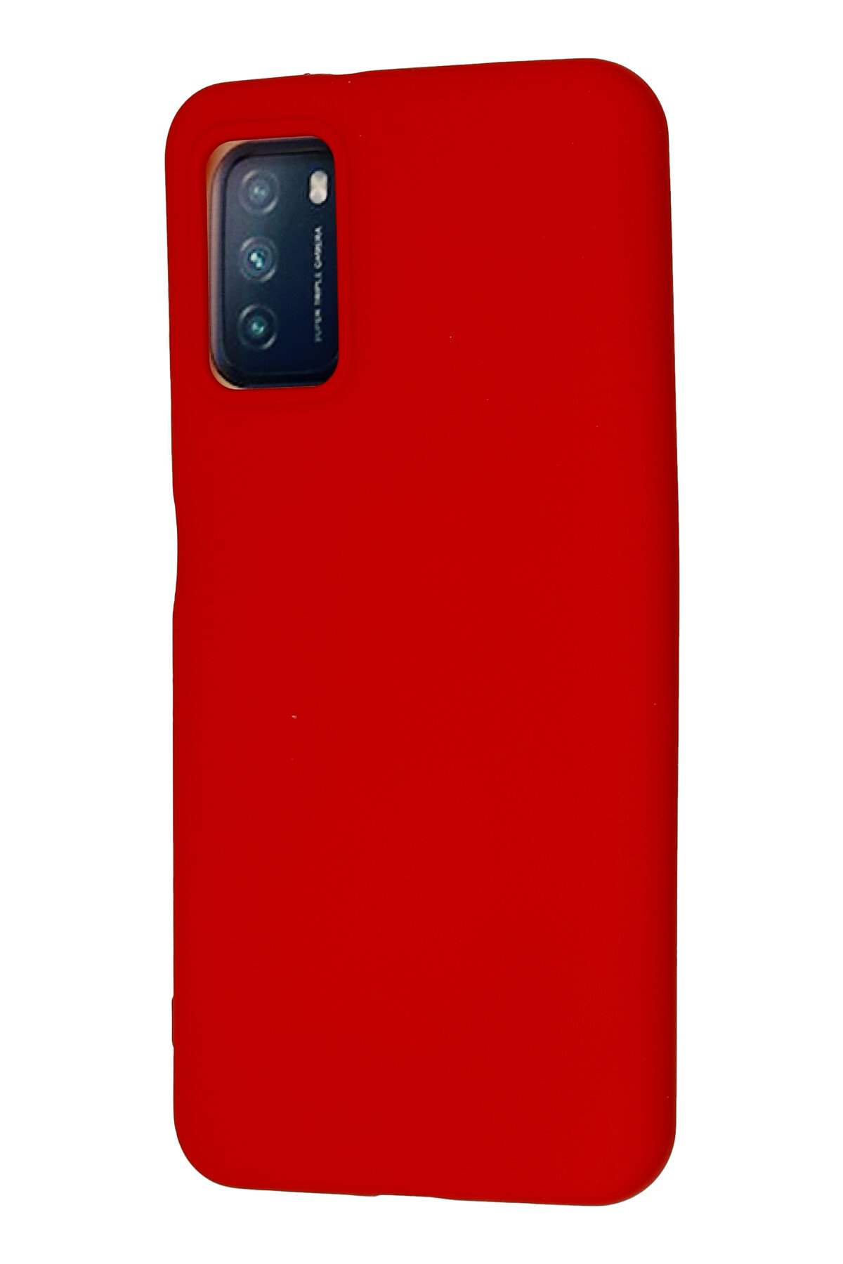 Newface Xiaomi Pocophone M3 Kılıf Focus Derili Silikon - Kırmızı