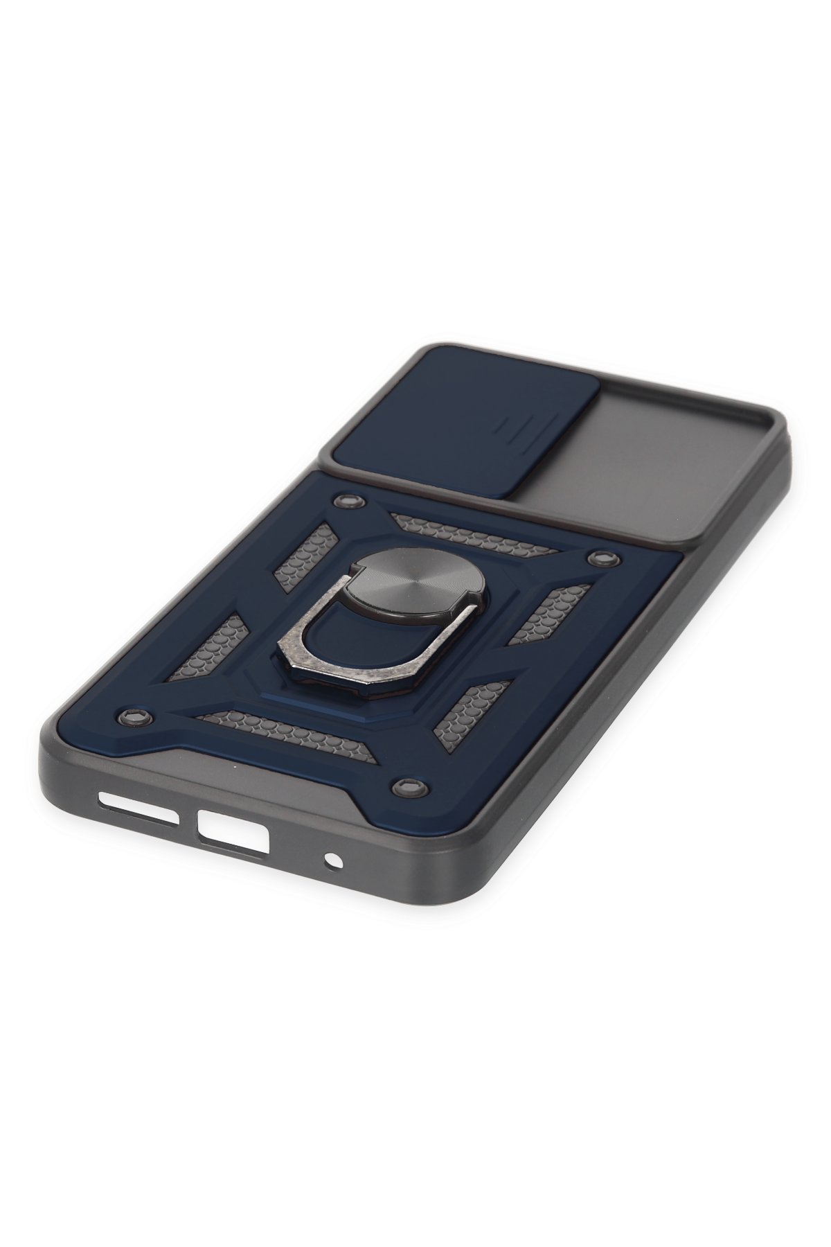 Newface Xiaomi Pocophone M3 Kılıf Range Yüzüklü Silikon - Siyah