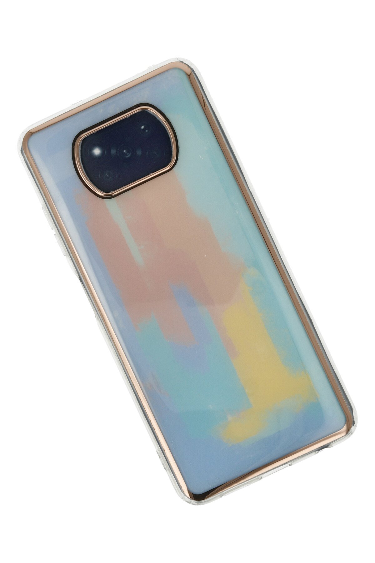 Newface Xiaomi Pocophone X3 Kılıf Platin Kamera Koruma Silikon - Sarı