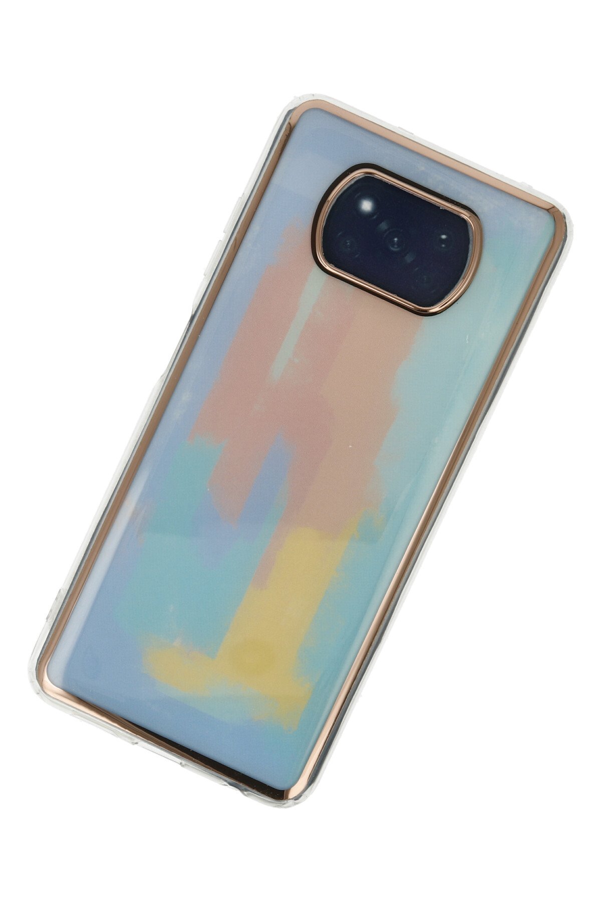 Newface Xiaomi Pocophone X3 Kılıf Platin Kamera Koruma Silikon - Sarı