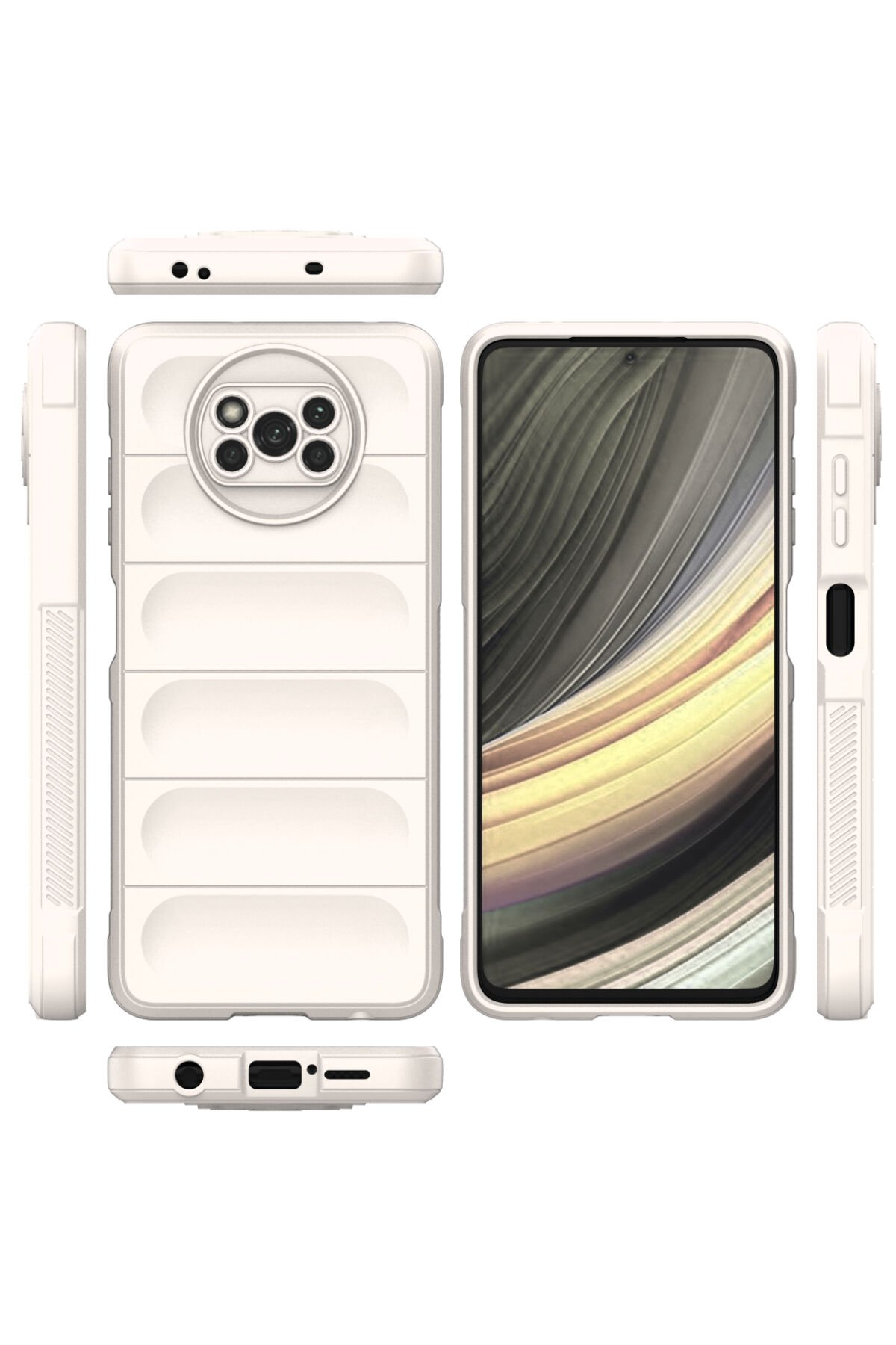 Newface Xiaomi Pocophone X3 Kılıf Palm Buzlu Kamera Sürgülü Silikon - Pembe