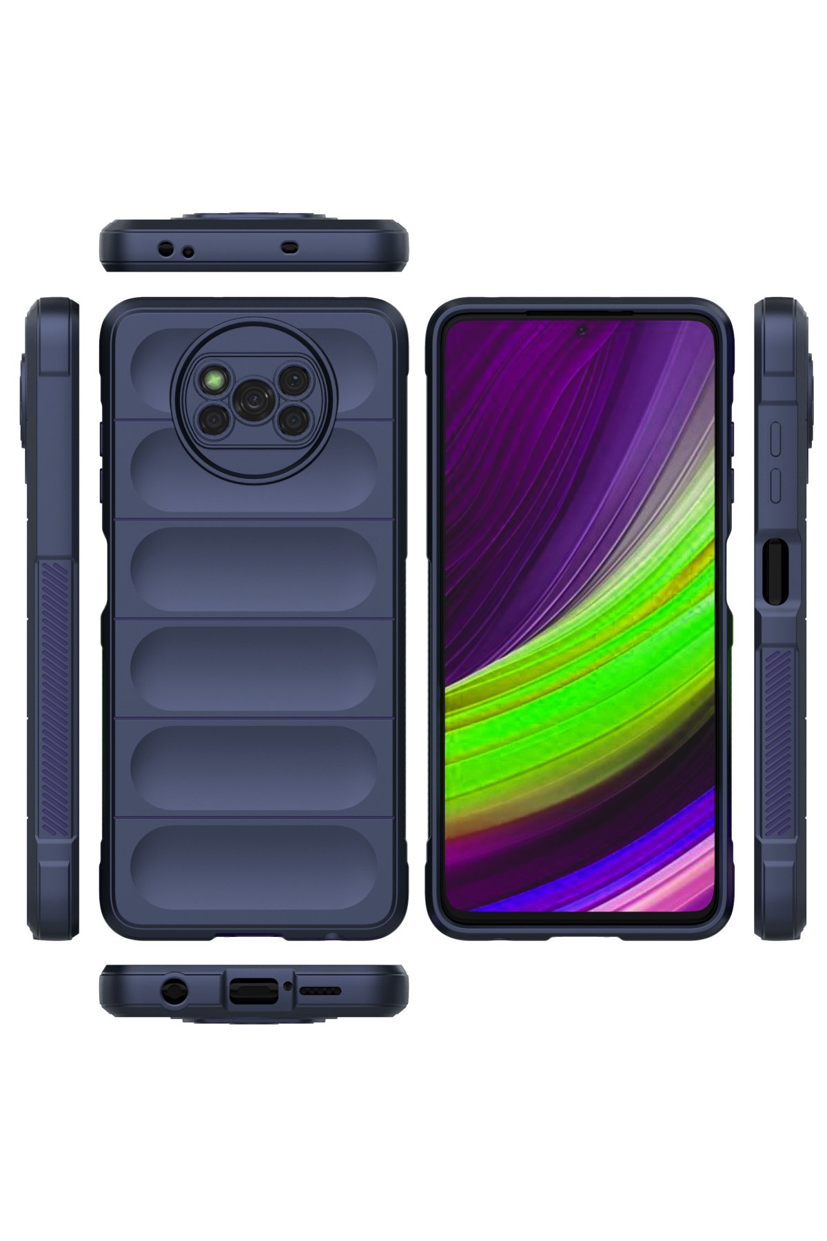 Newface Xiaomi Pocophone X3 Kılıf Nano içi Kadife Silikon - Lila