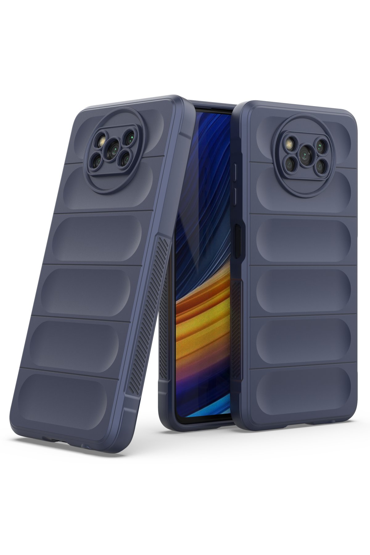 Newface Xiaomi Pocophone X3 Kılıf Nano içi Kadife Silikon - Lila