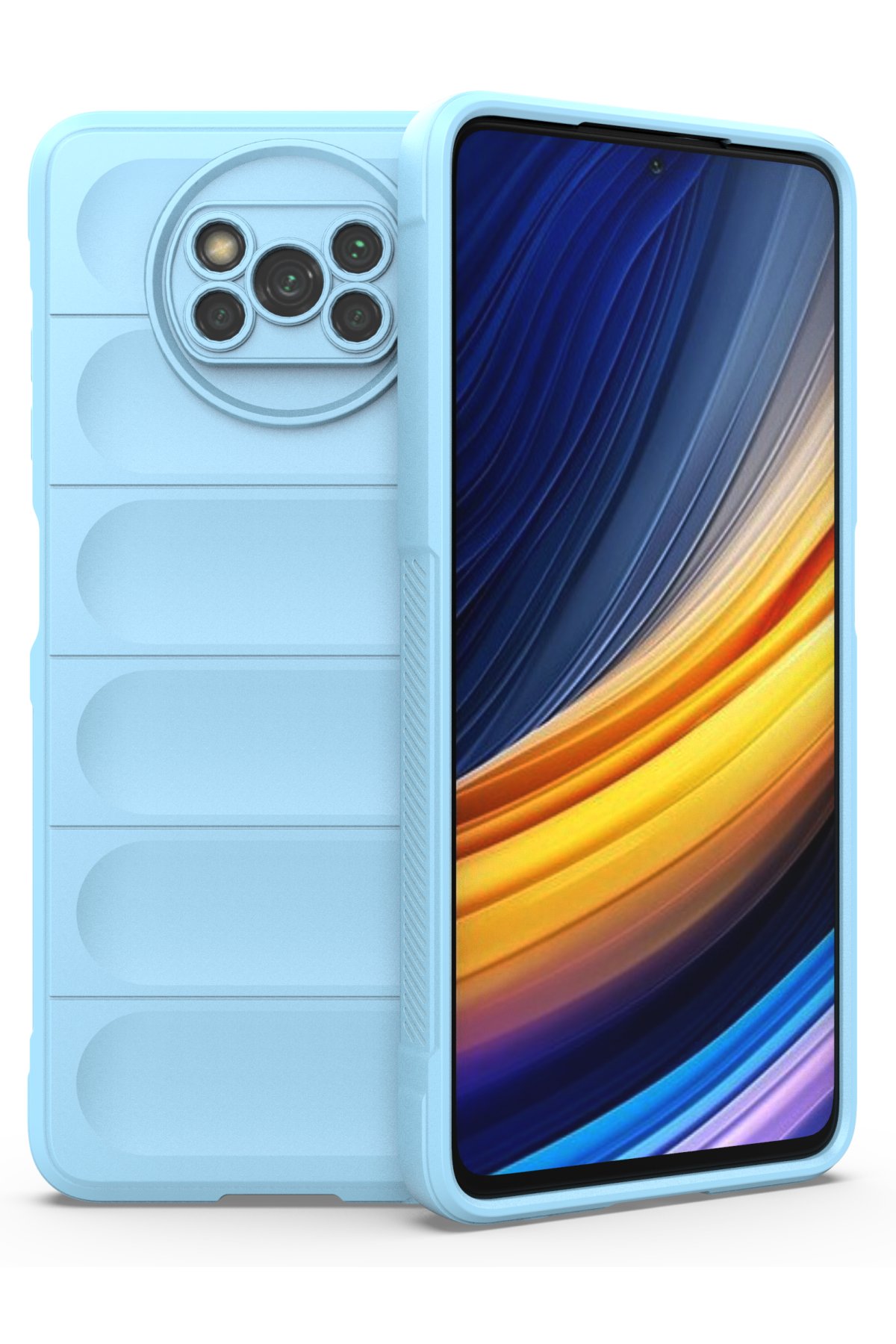 Newface Xiaomi Pocophone X3 Kılıf Nano içi Kadife Silikon - Kırmızı