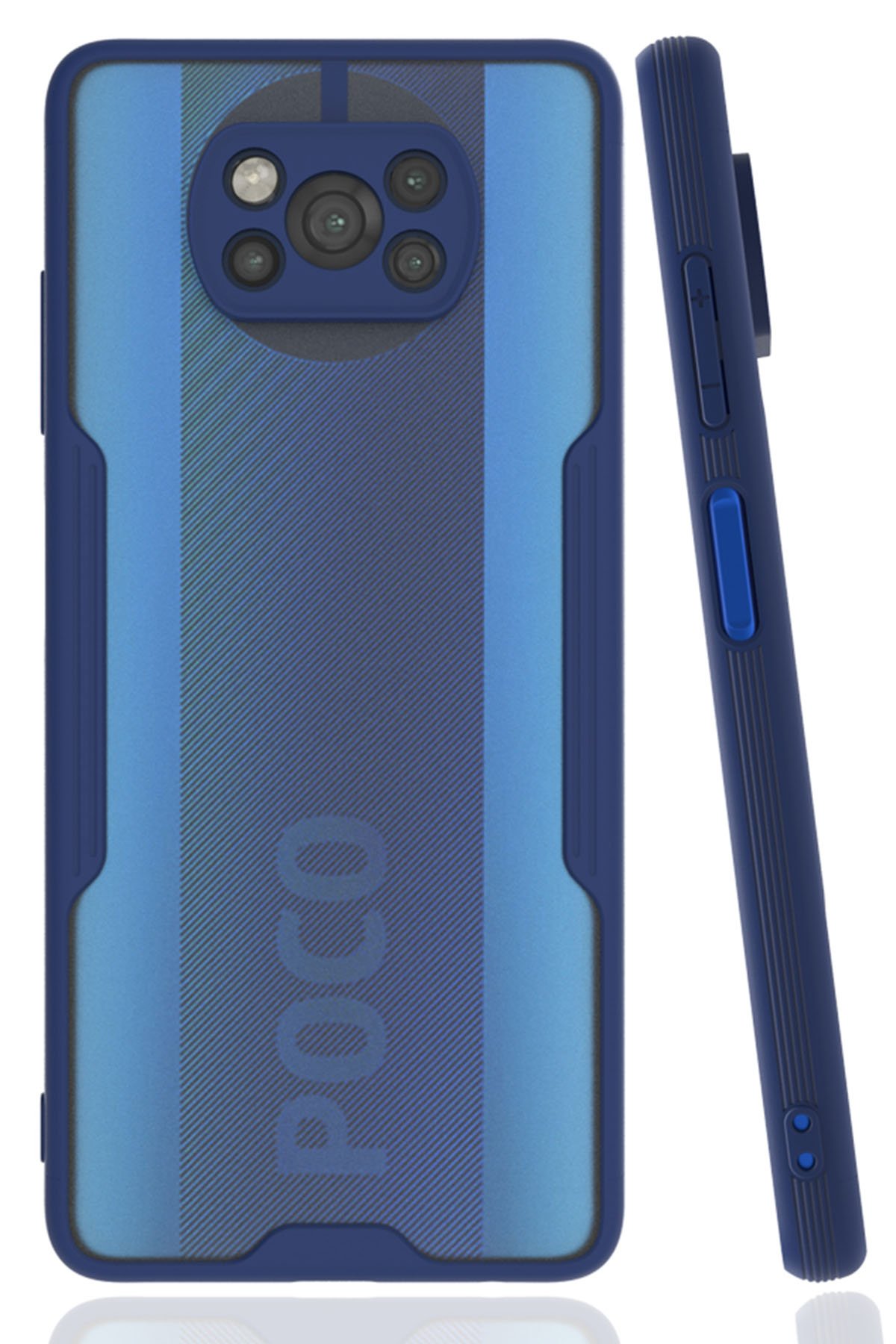 Newface Xiaomi Pocophone X3 Pro Kılıf Palm Buzlu Kamera Sürgülü Silikon - Sarı