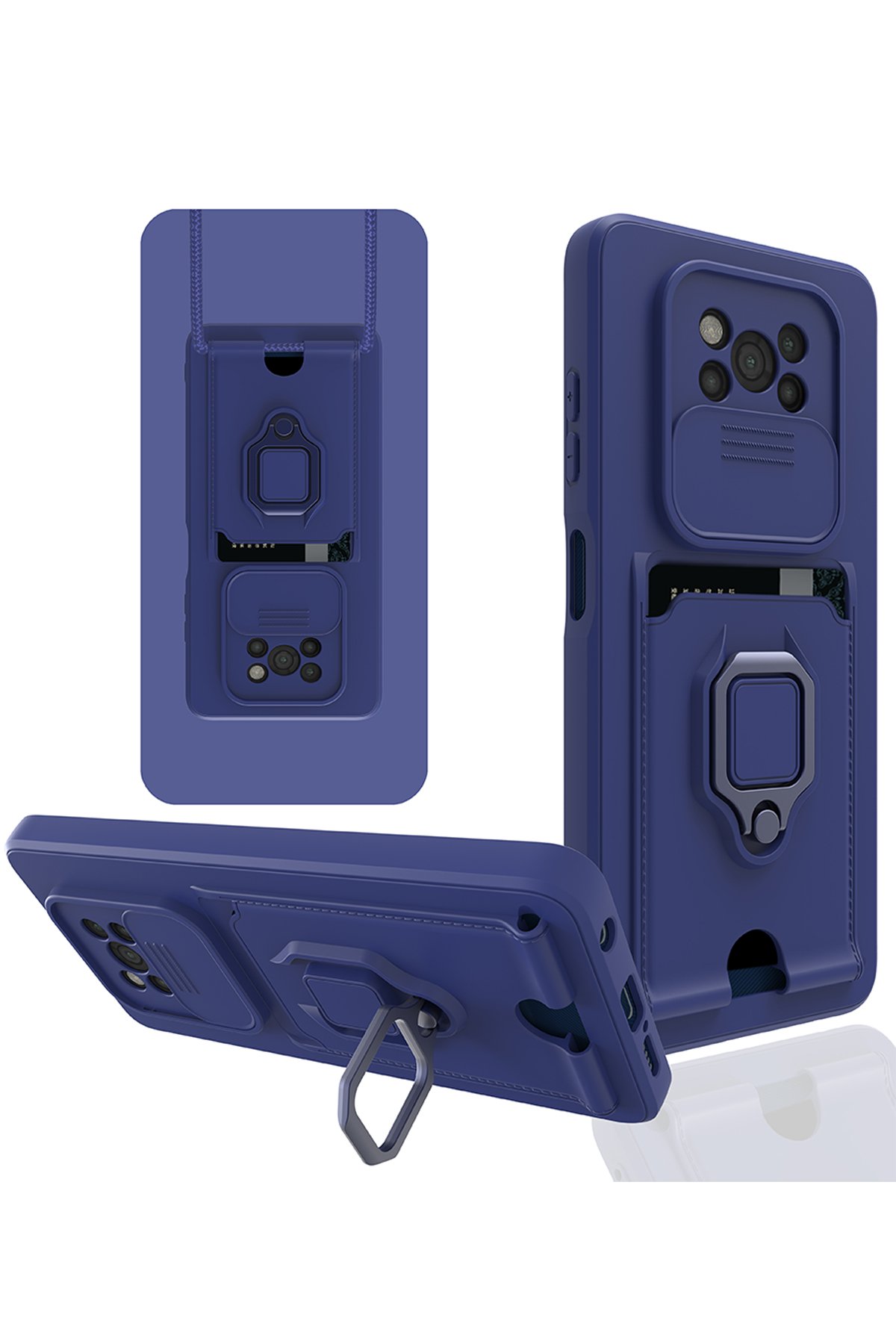 Newface Xiaomi Pocophone X3 Kılıf Montreal Silikon Kapak - Lacivert