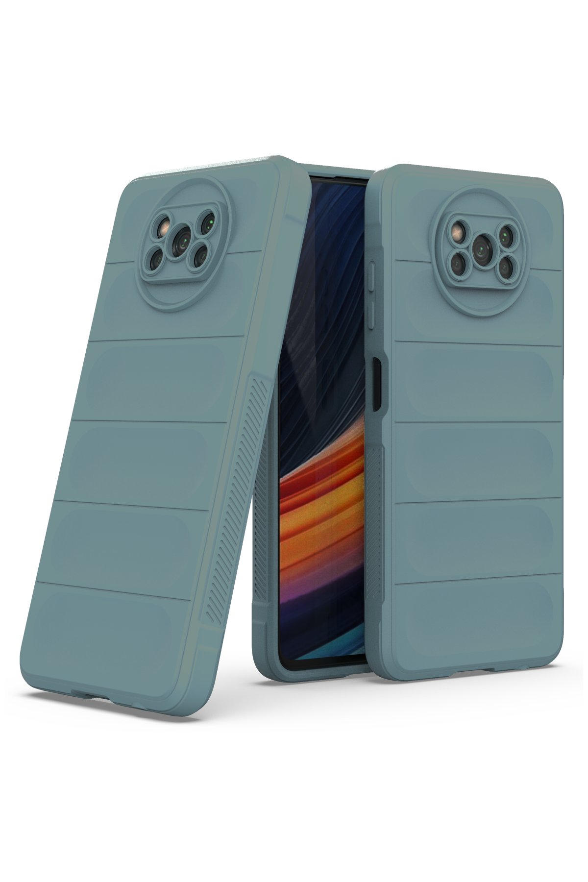 Newface Xiaomi Pocophone X3 Pro Kılıf Montreal Yüzüklü Silikon Kapak - Sarı