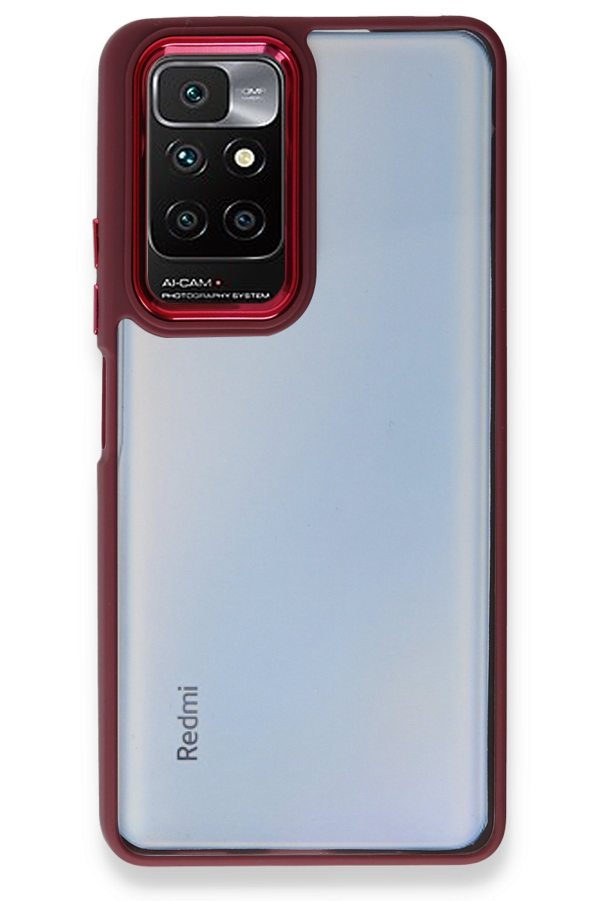 Newface Xiaomi Redmi 10 2022 Kılıf Nano içi Kadife Silikon - Kırmızı